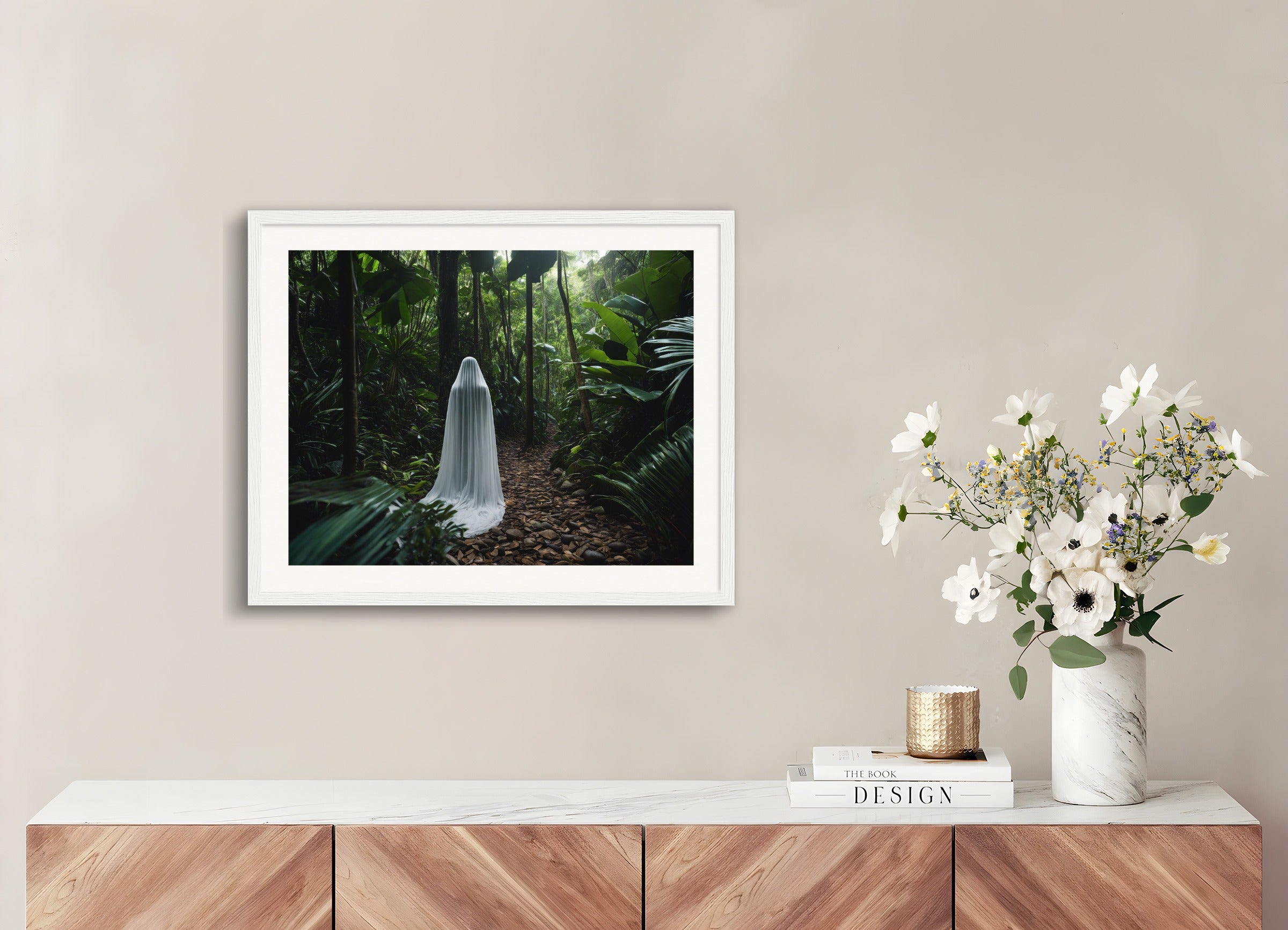 Poster with wood frame: Realistic photography,