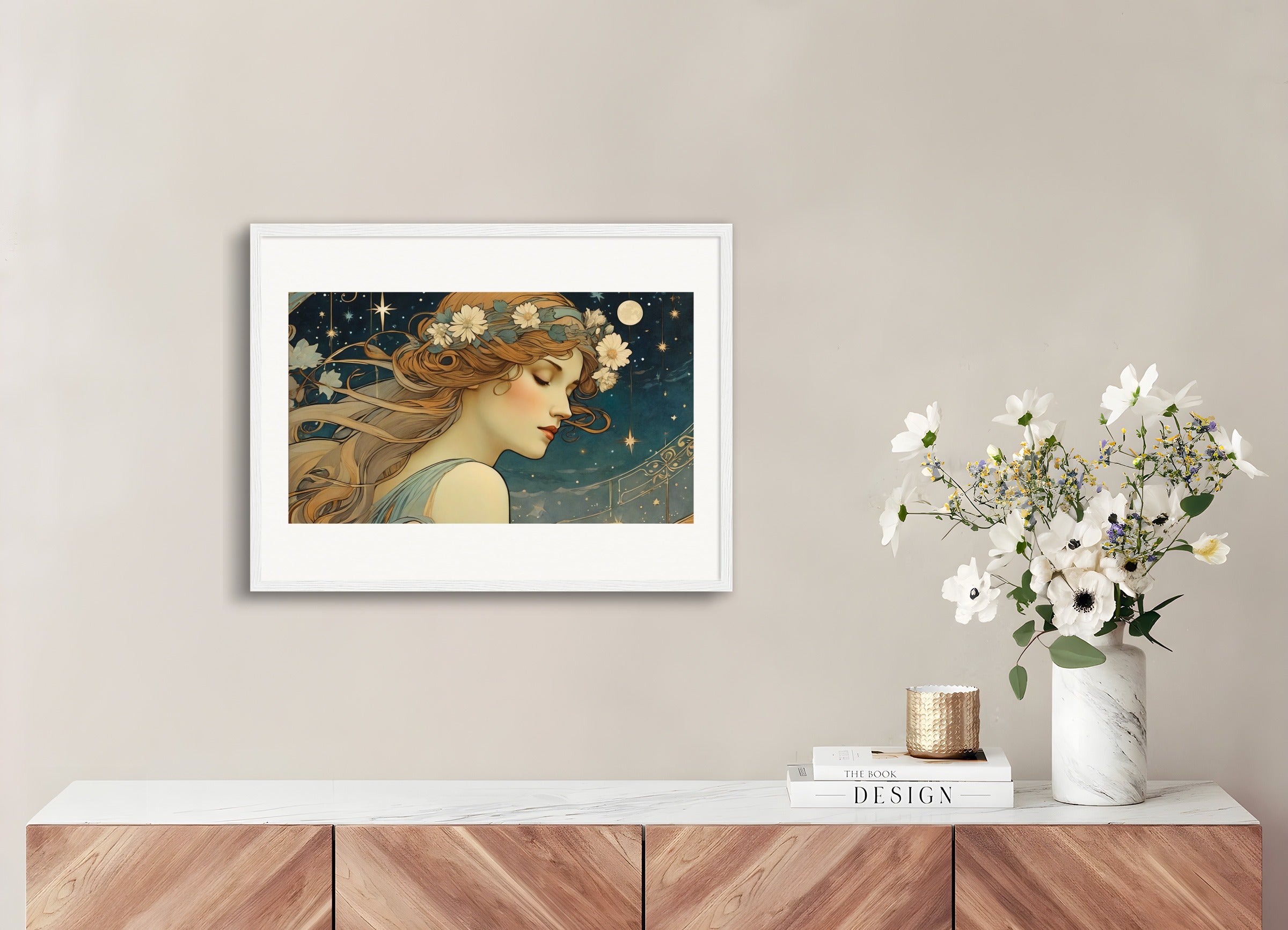 Poster with wood frame: Alfons Mucha,
