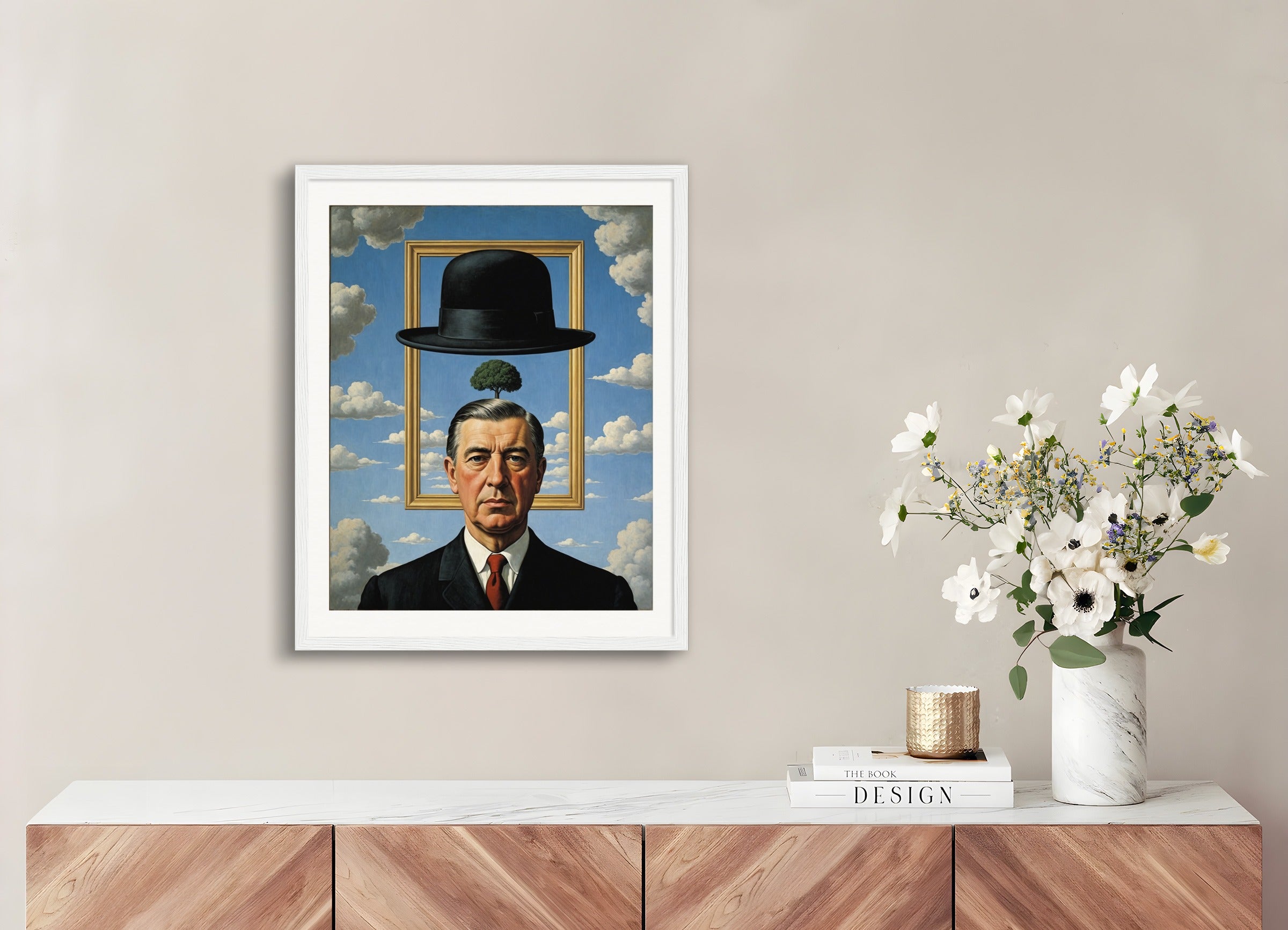 Poster with wood frame: Belgian surrealism,