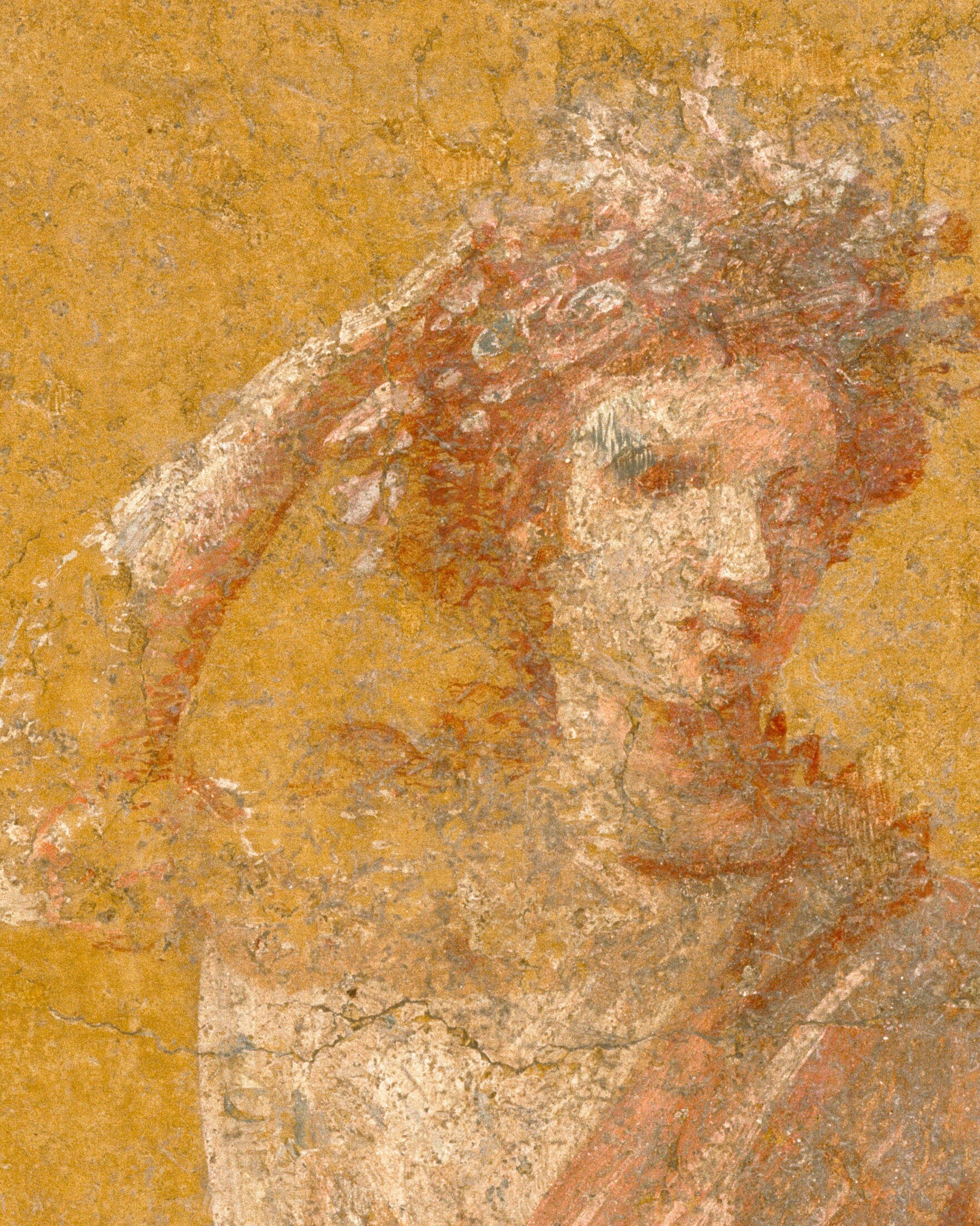 Pompeji Freskfragment med Muse Melpomene - Affischer