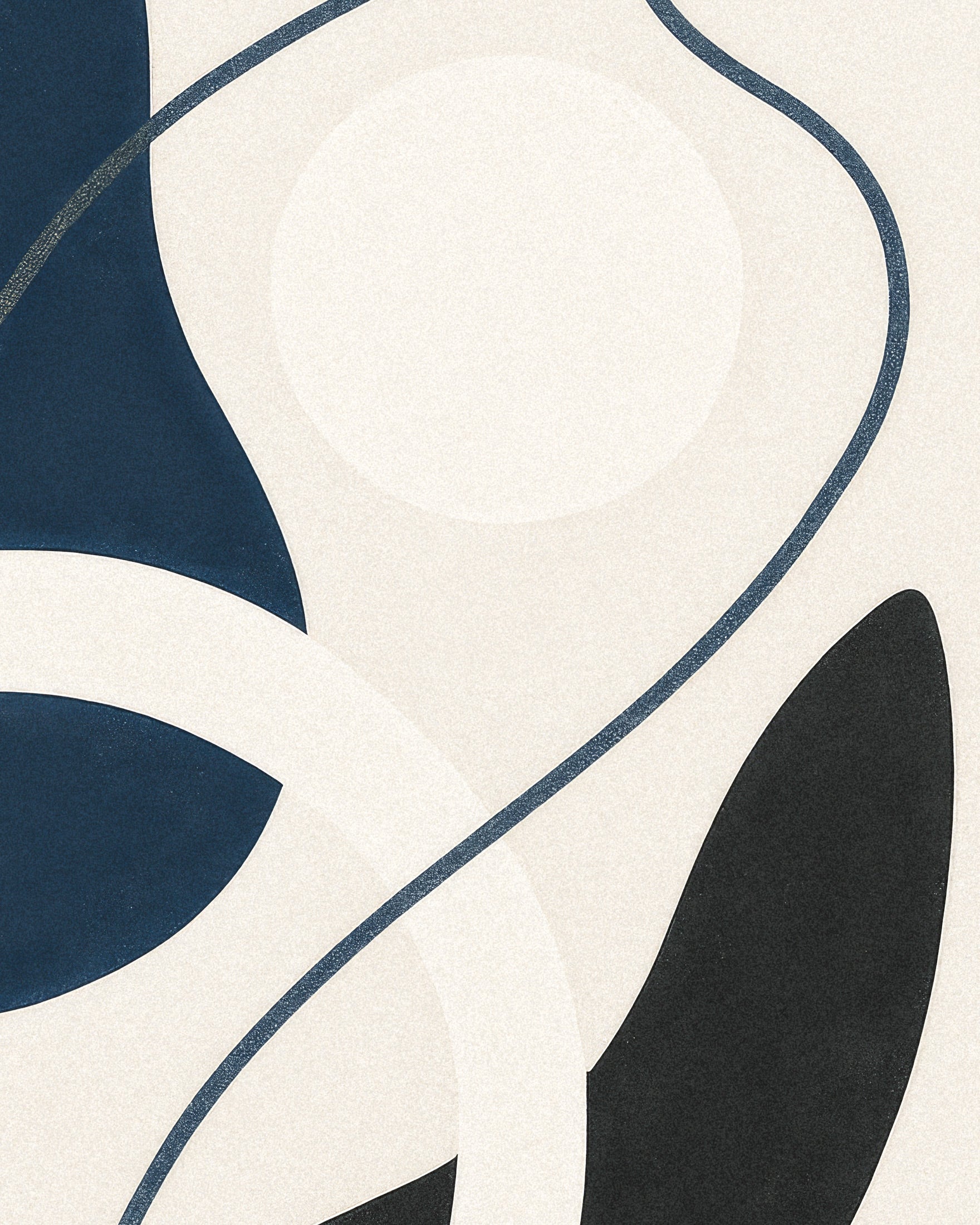 Inflections 04 – abstrakt affisch med kurvor och kontraster