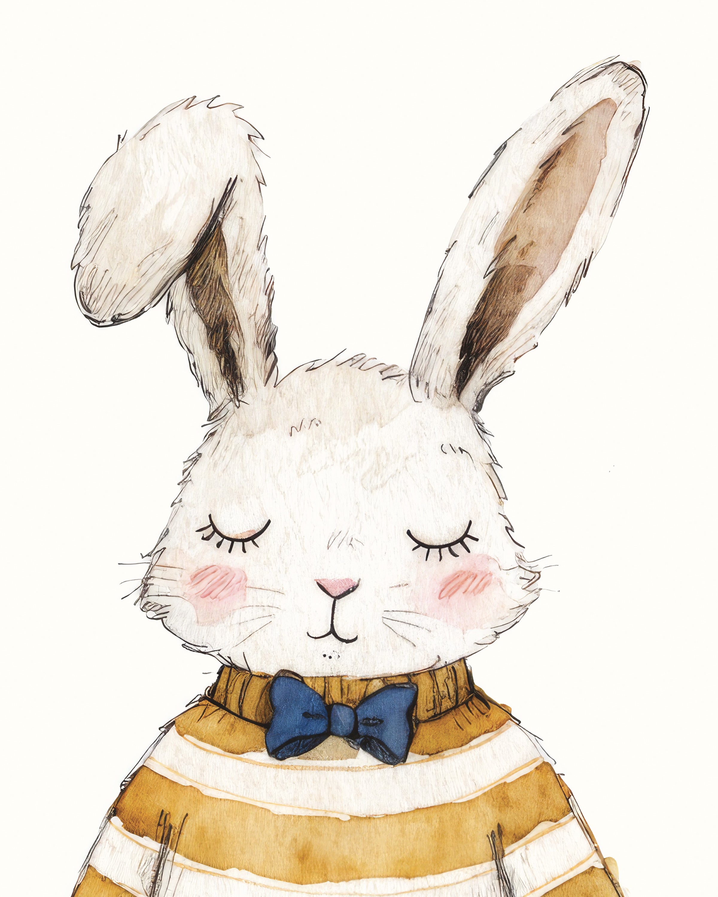 Påskharen med korg affischer