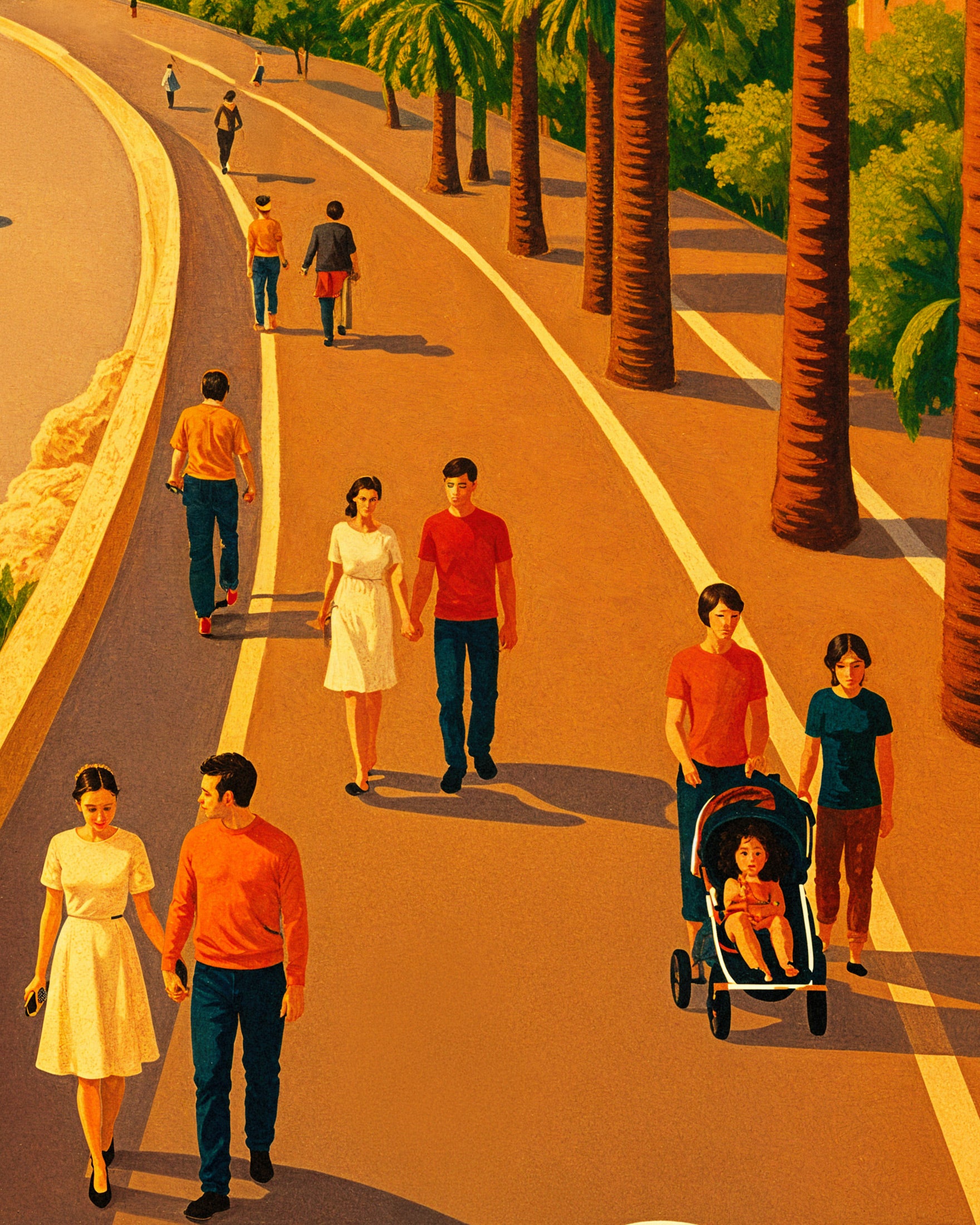 Fin Promenadaffisch – Franska Rivieran Poster