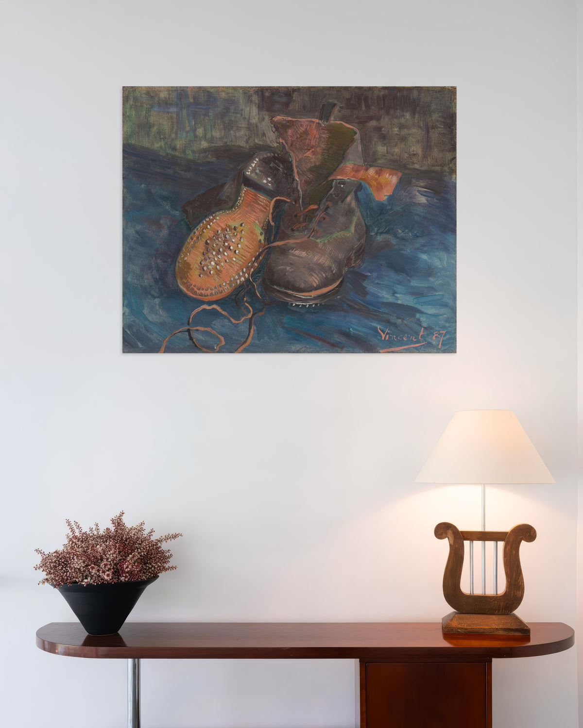 Poster med Ett par stövlar (1887) av Vincent van Gogh