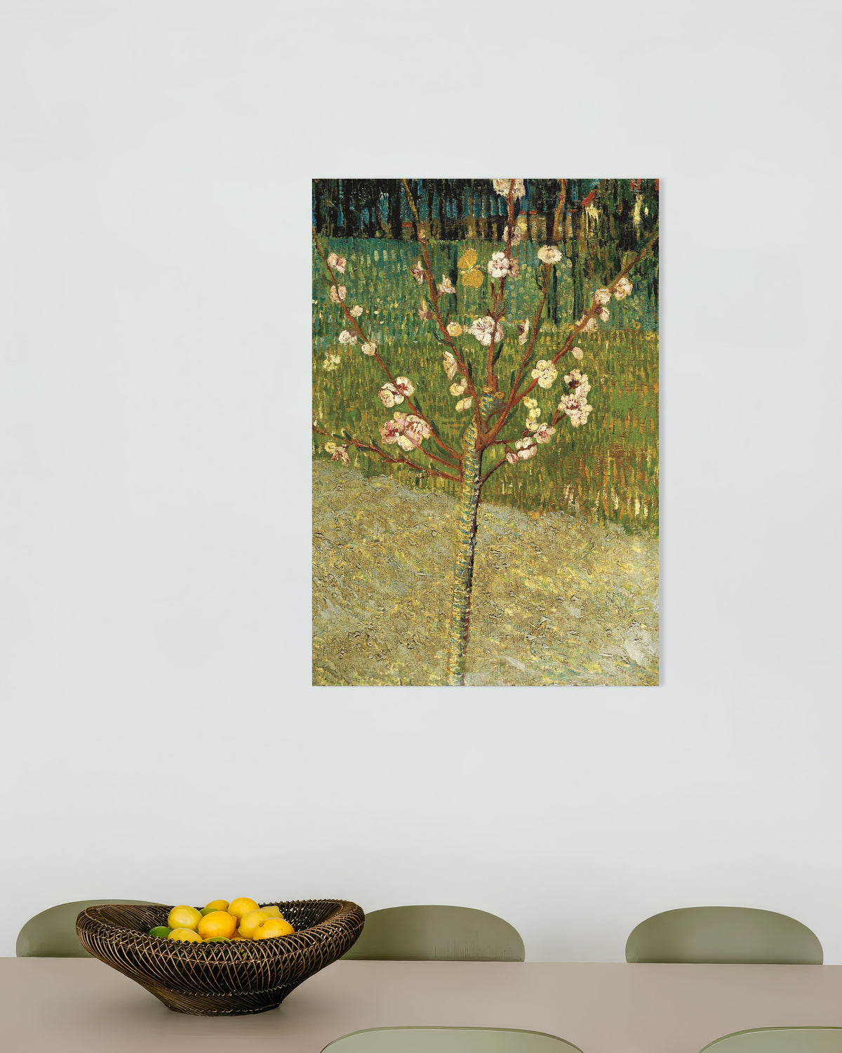 Poster med Mandelträd i blom (1888) av Vincent van Gogh