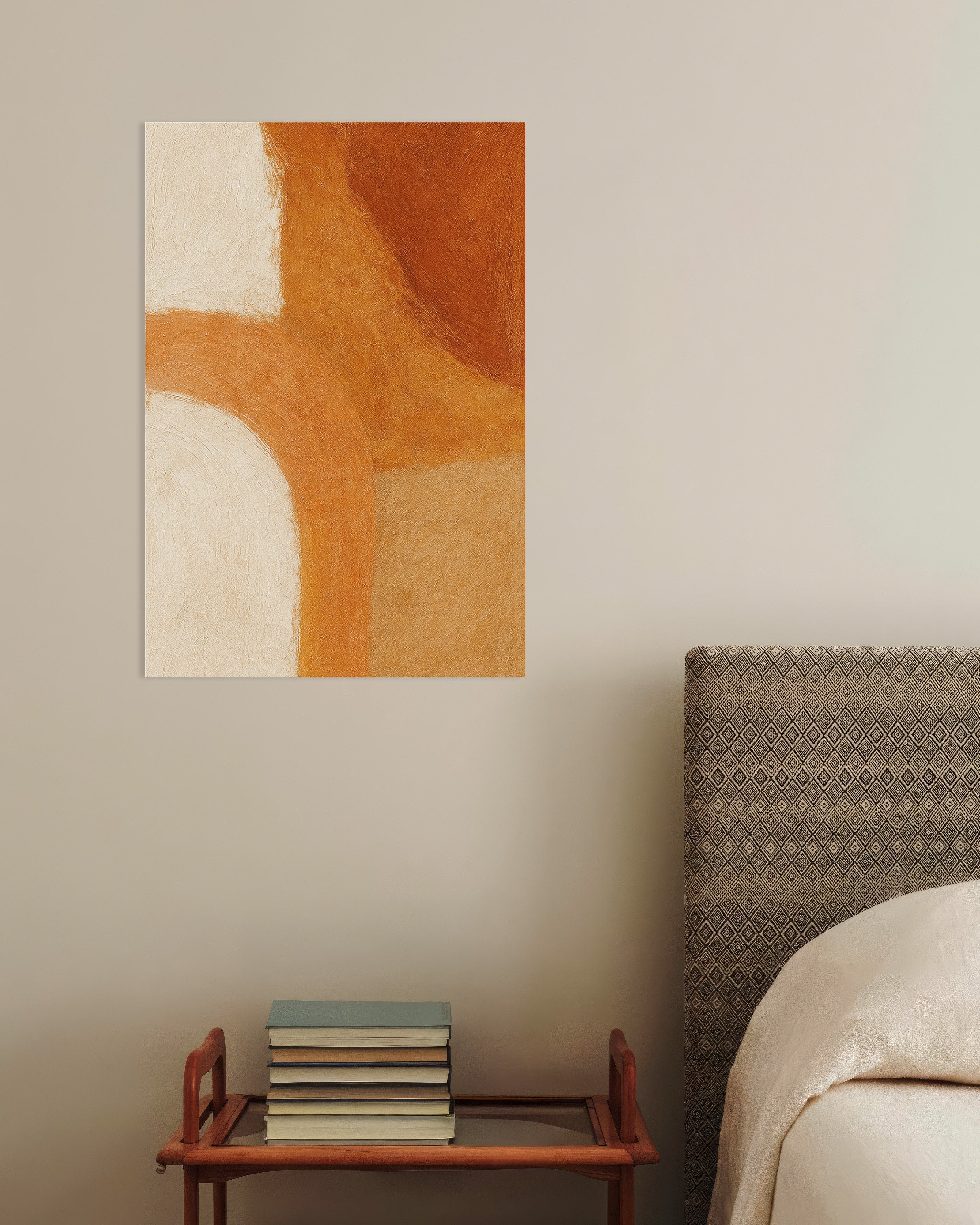 Poster of Autumnal Vibes – textured abstract poster in warm tones