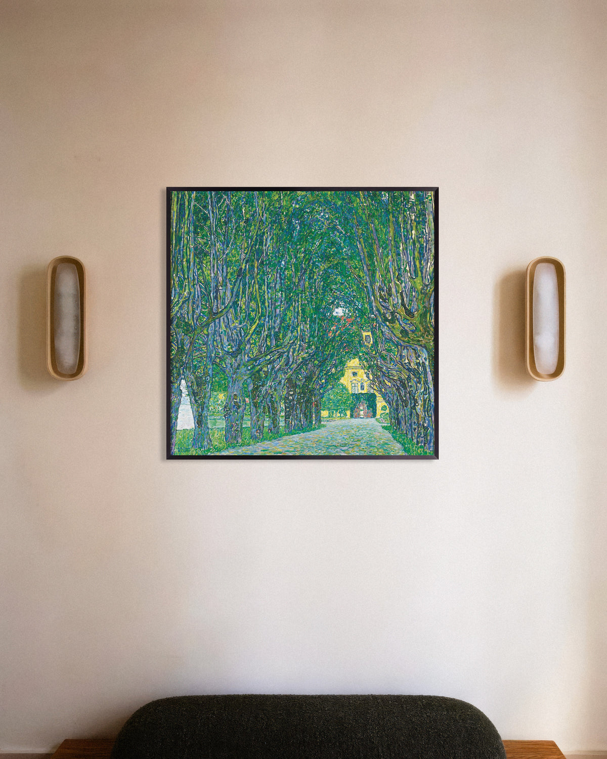 Poster Allé till Schloss Kammer (1912) av Gustav Klimt med metallram