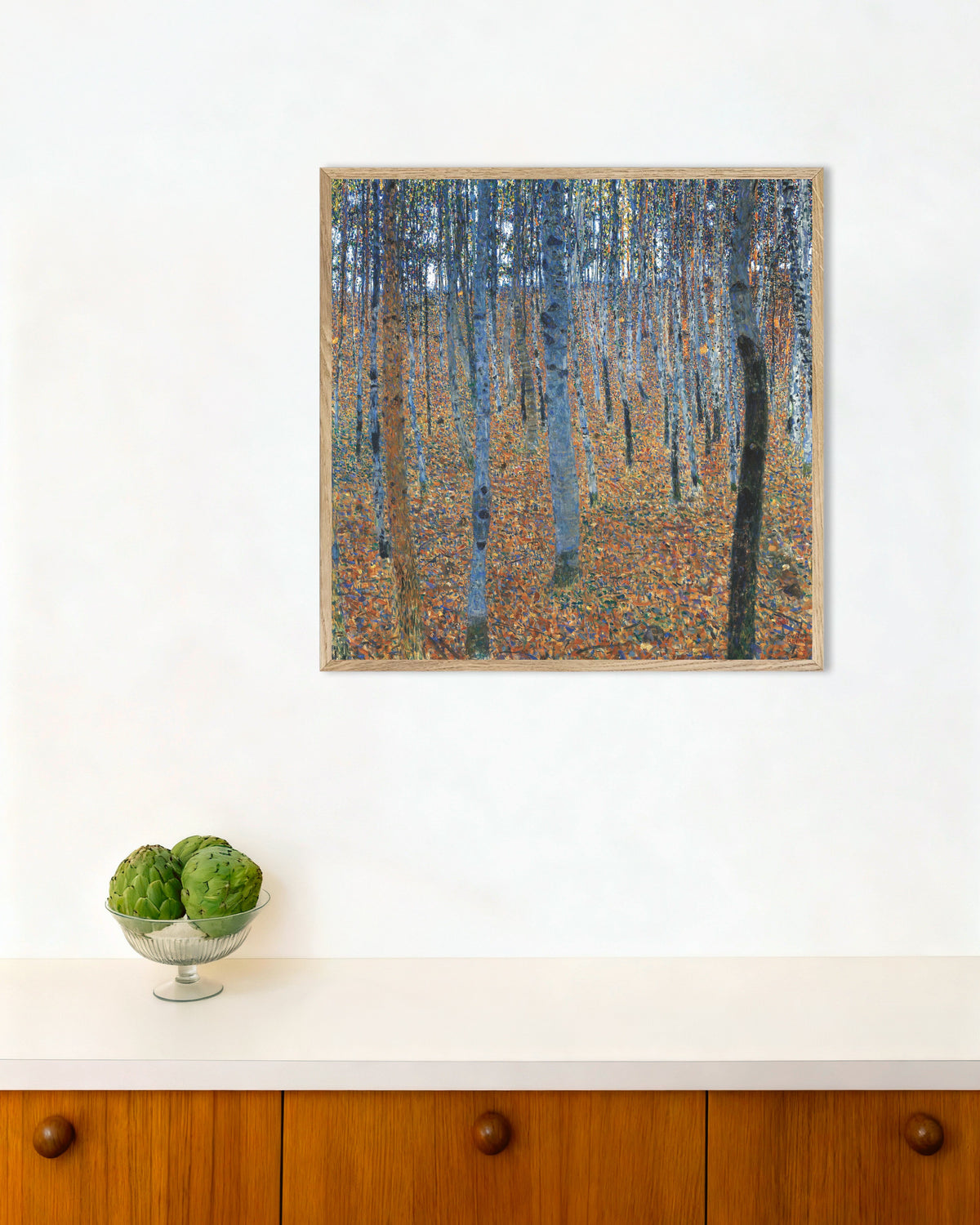Poster Bokskog I (1902) av Gustav Klimt med ram i naturträ