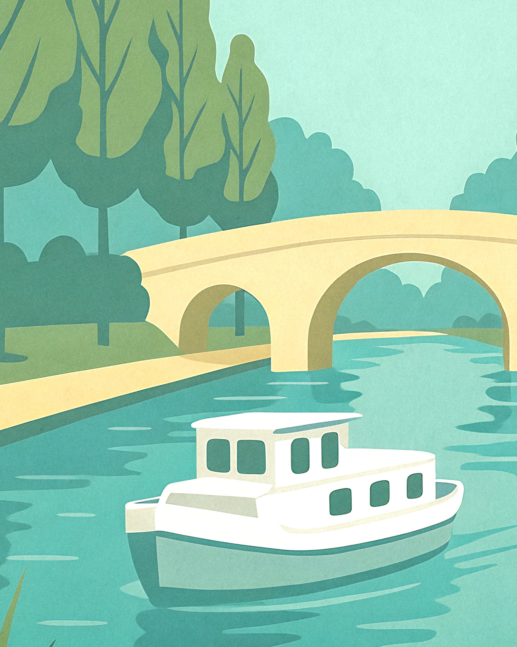 Canal du Midi Reseposter - Fransk Vattenväg