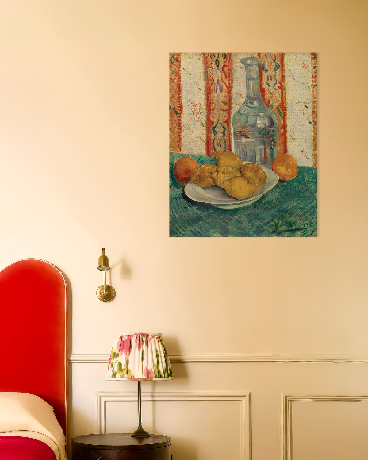 Poster av Karaff och fat med citrusfrukter (1887) av Vincent van Gogh