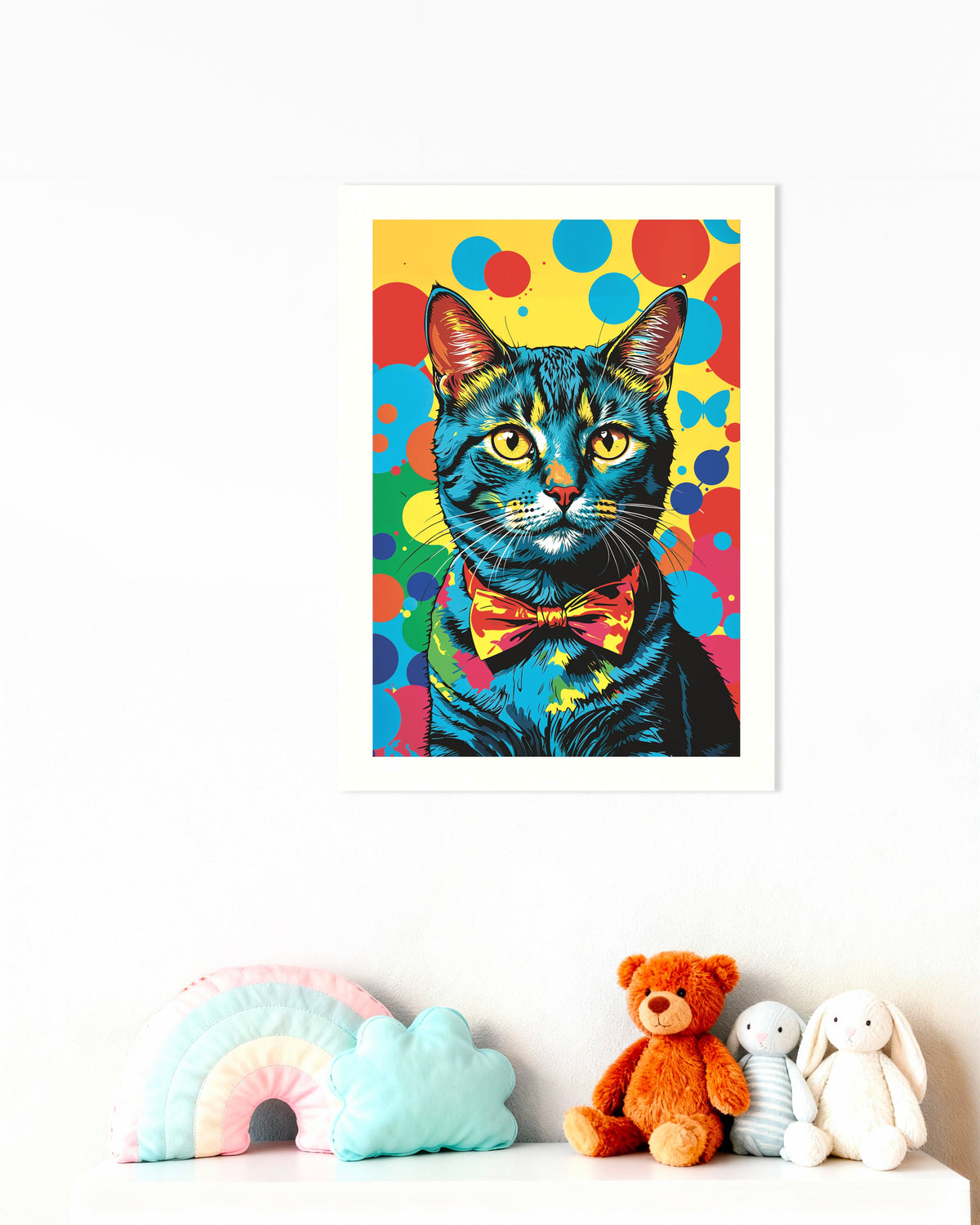 Poster av Färgglad kattposter