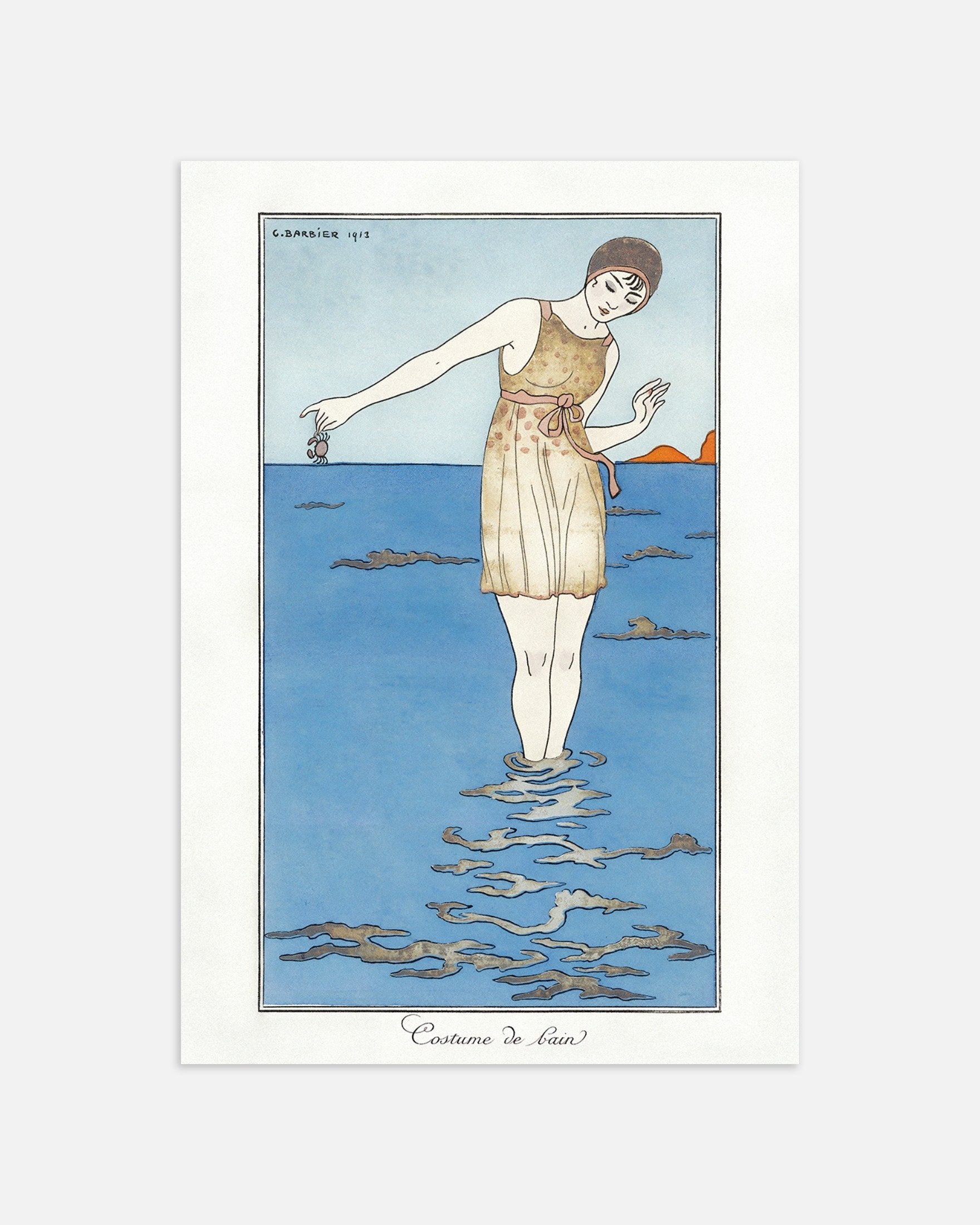 Poster of "Costume de Bain" by Georges Barbier (1913) - Art Deco Poster, thumbnail