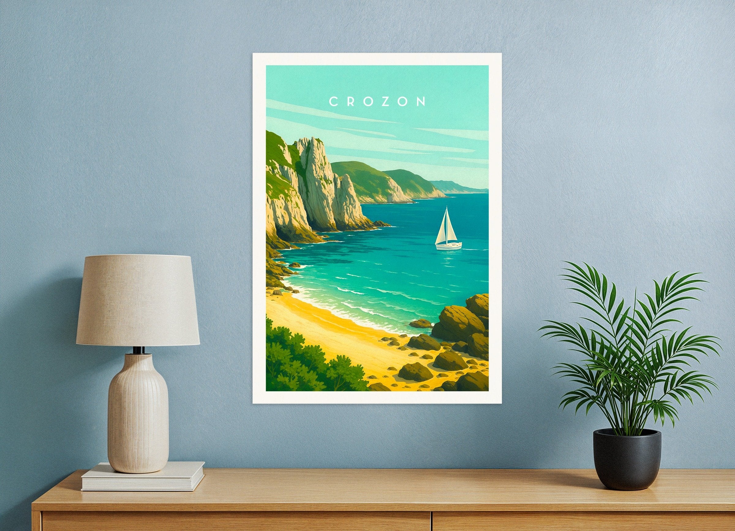 Poster of Crozon Travel Poster - Brittany Coast
