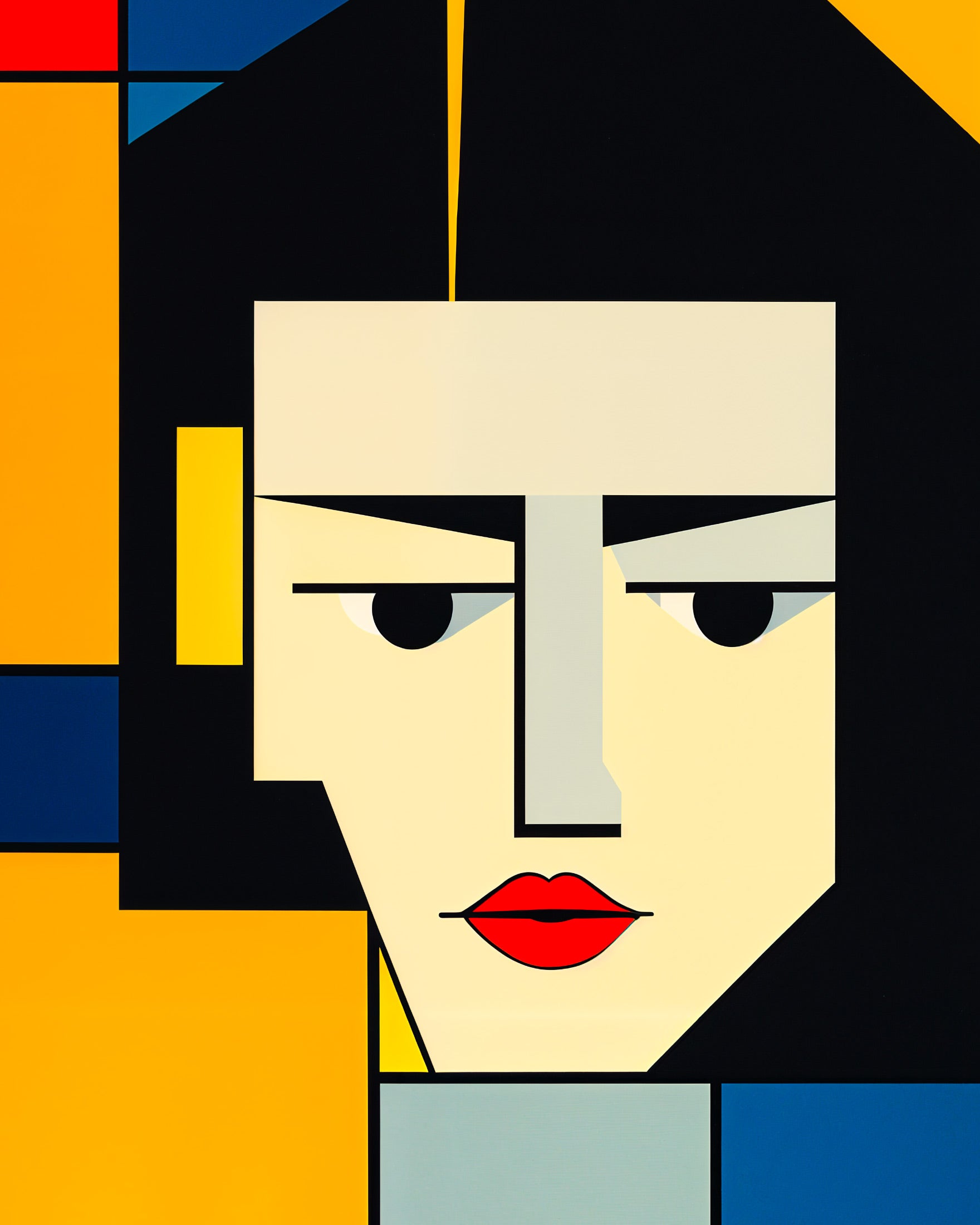 De Stijl, Justines porträtt - Affisch