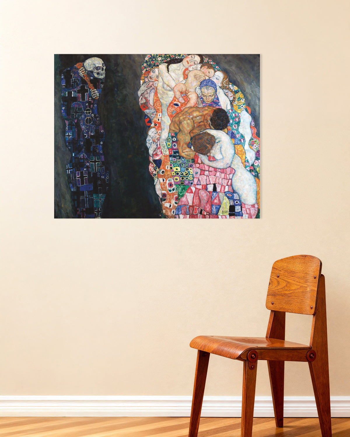 Poster med Död och liv (1910–1915) av Gustav Klimt