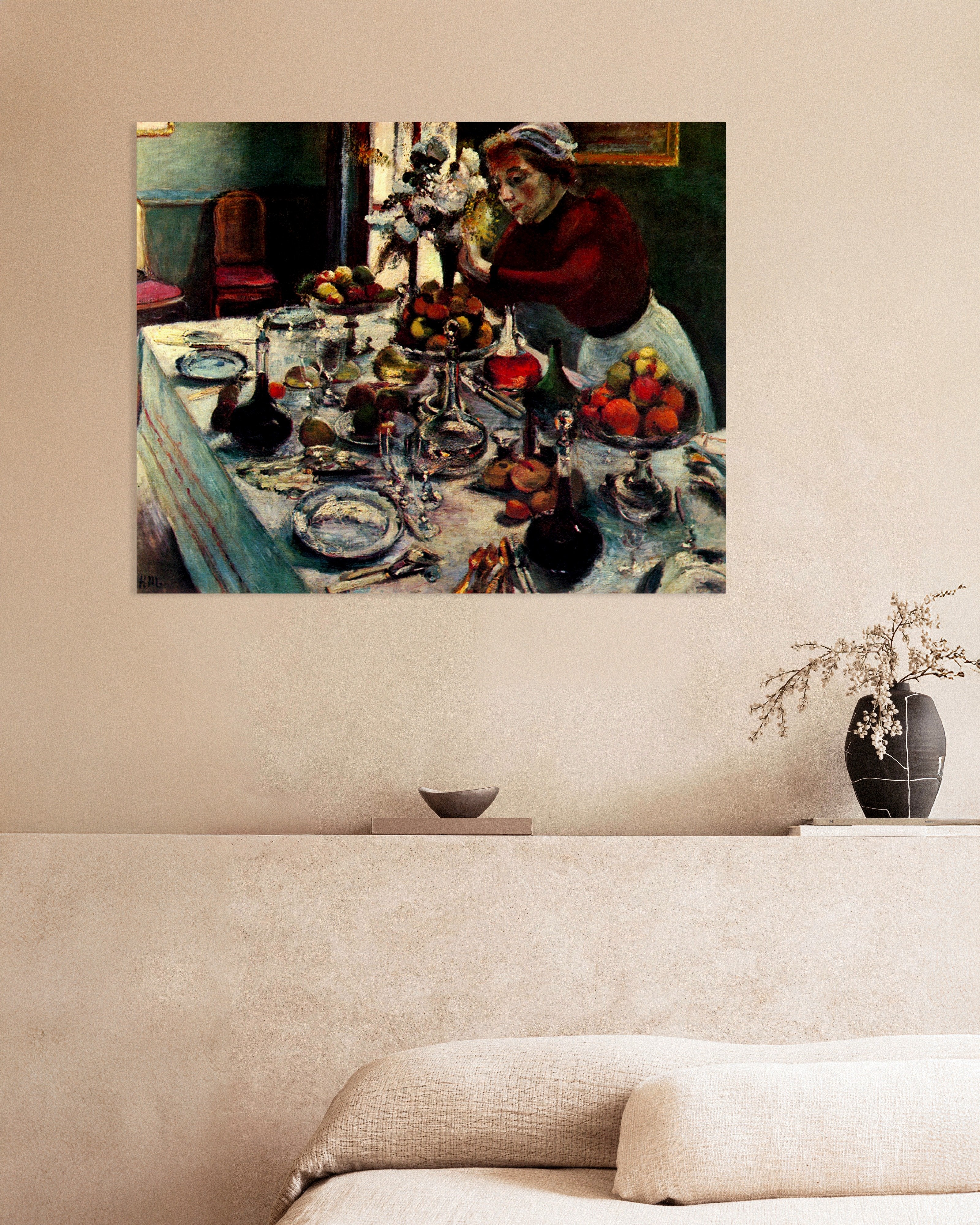 Poster of Dinner table (1897) by Henri Matisse