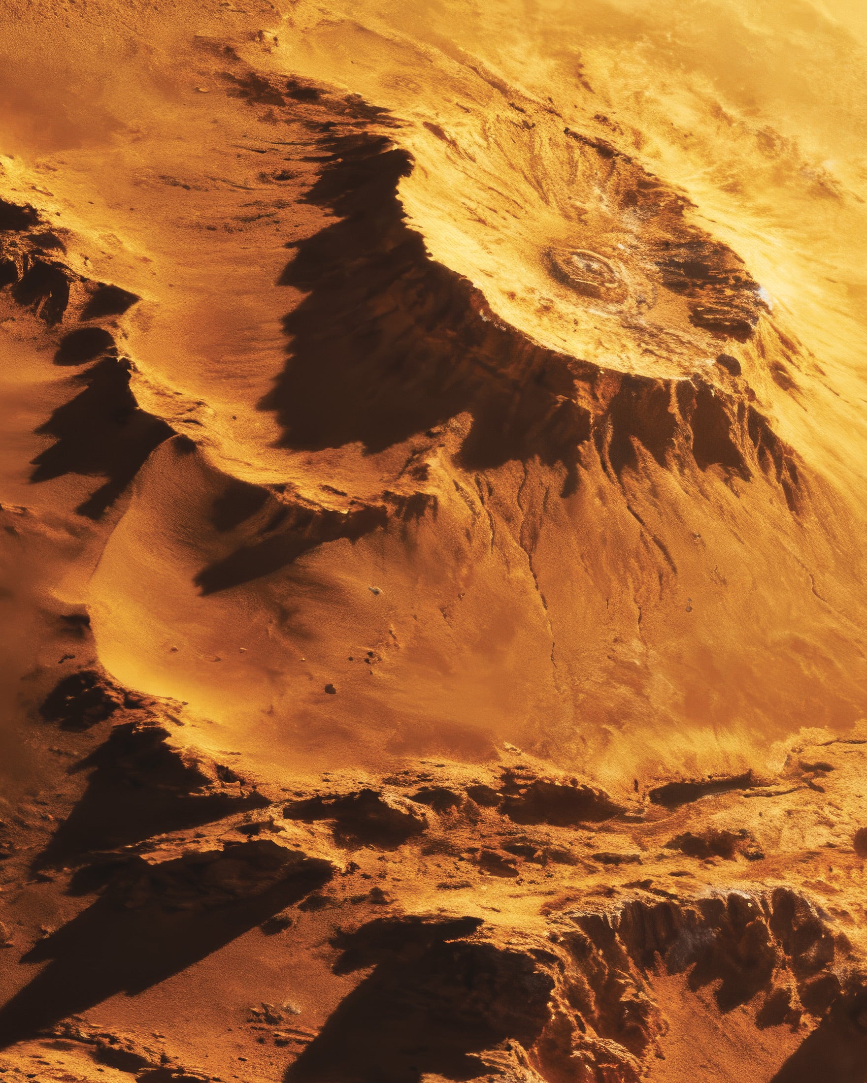 Golden Planet Poster, Sci-Fi Ökenvärld Affischer