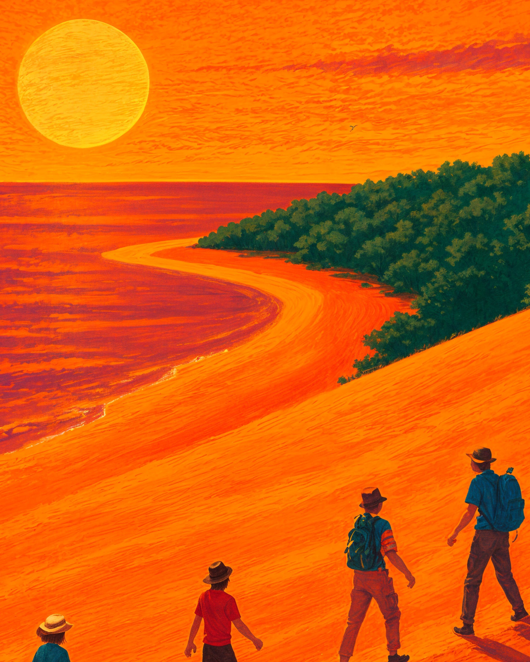 Dune of Pilat 02, Solnedgång - Affisch Poster