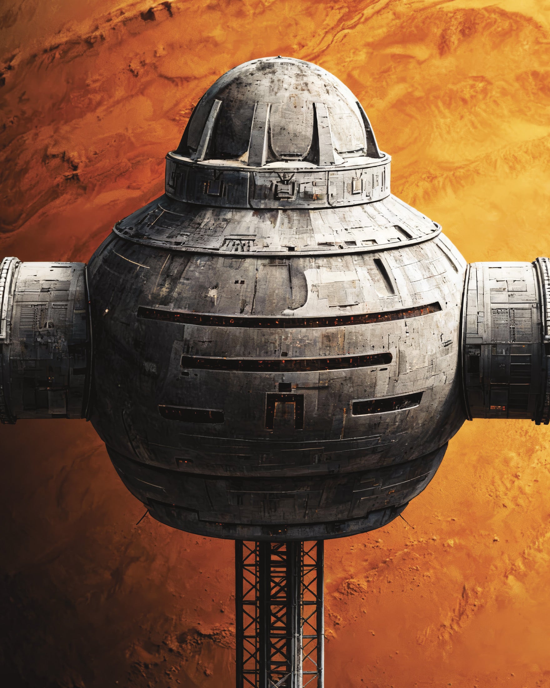 Orbital Station Poster, Dune, Sci-Fi Planet Affischer