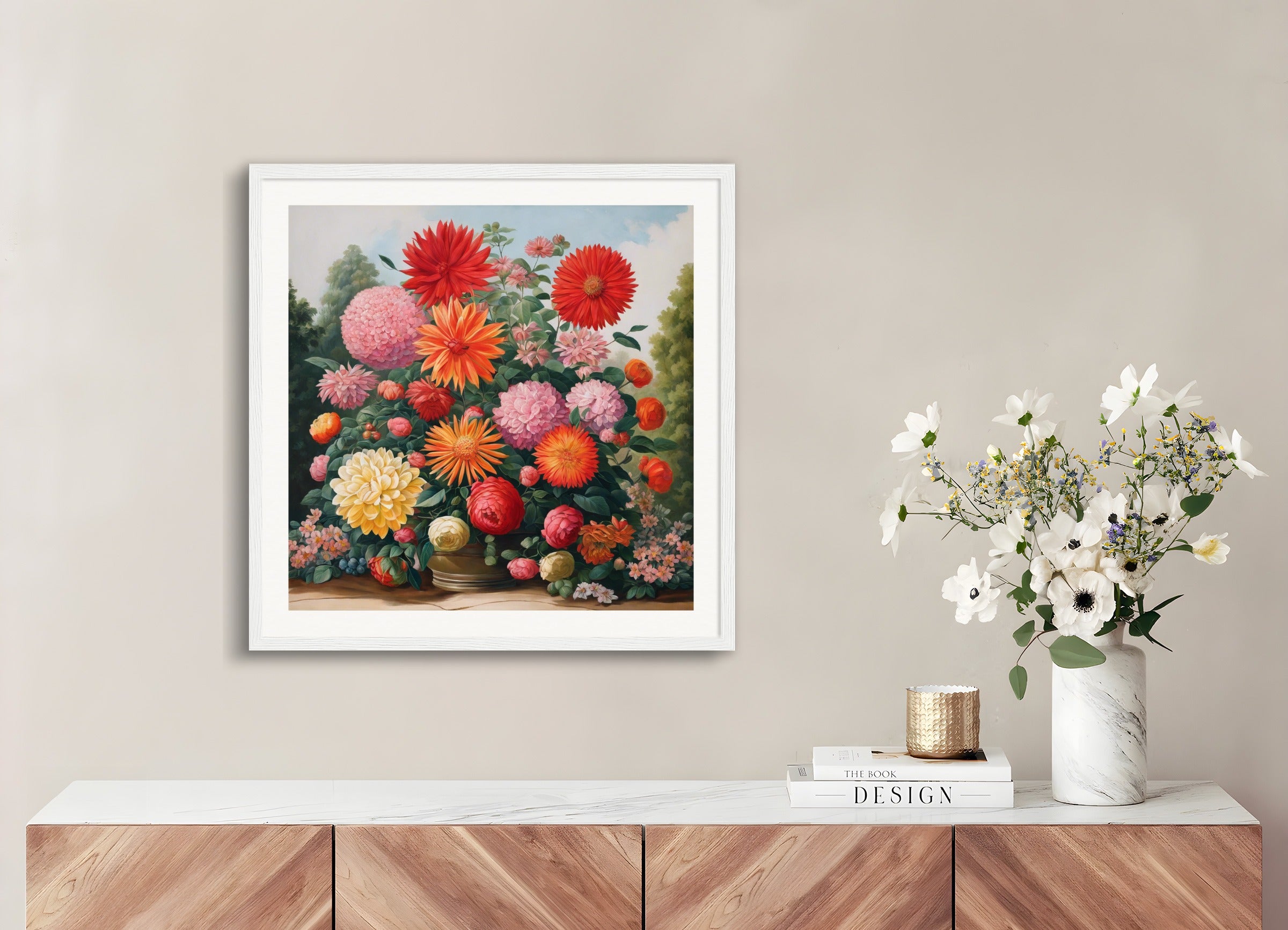 Poster with wood frame: Botanical Garden,