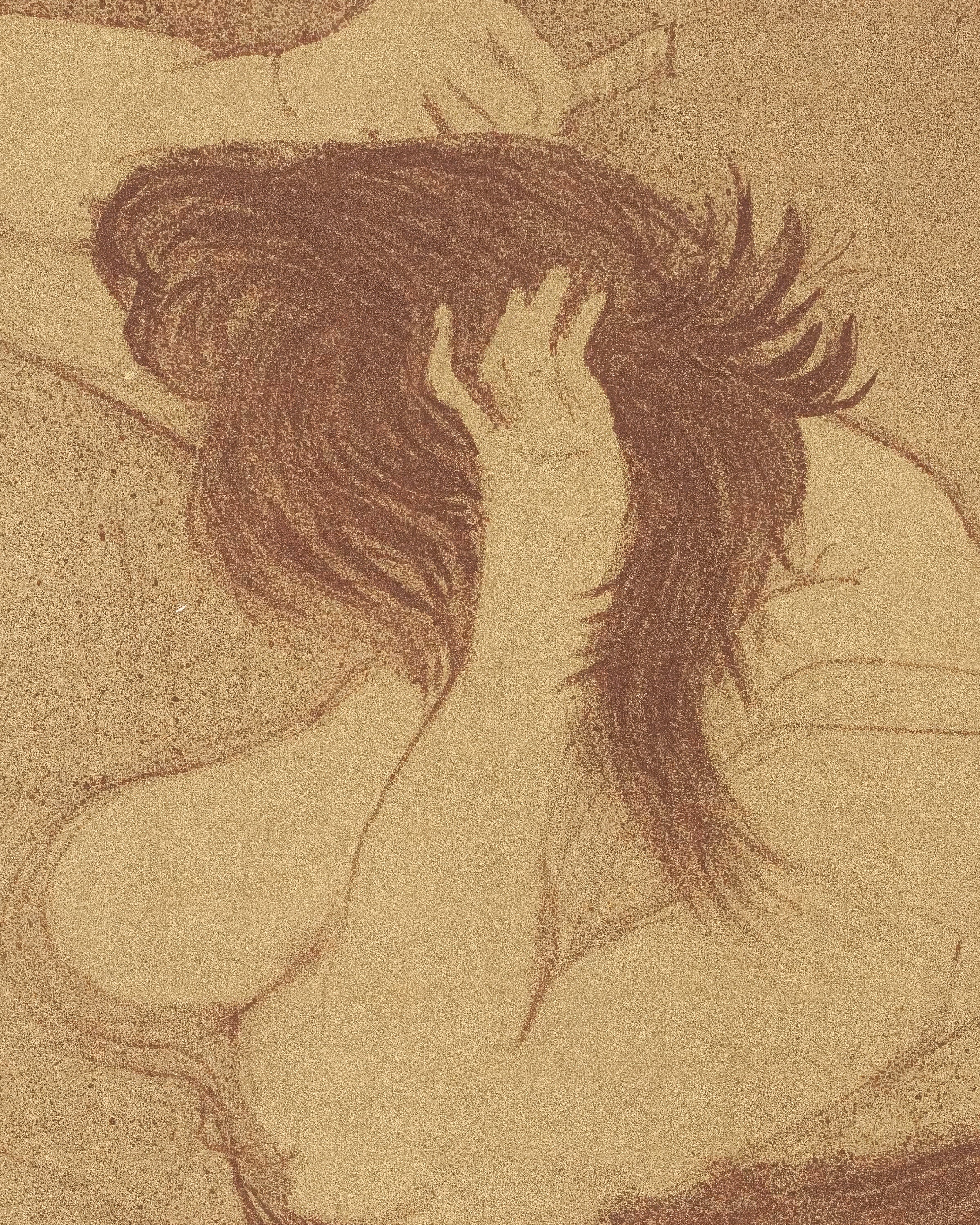 Kvinna som kammar sitt hår (Femme qui se peigne) (1896) av Henri de Toulouse-Lautrec Poster