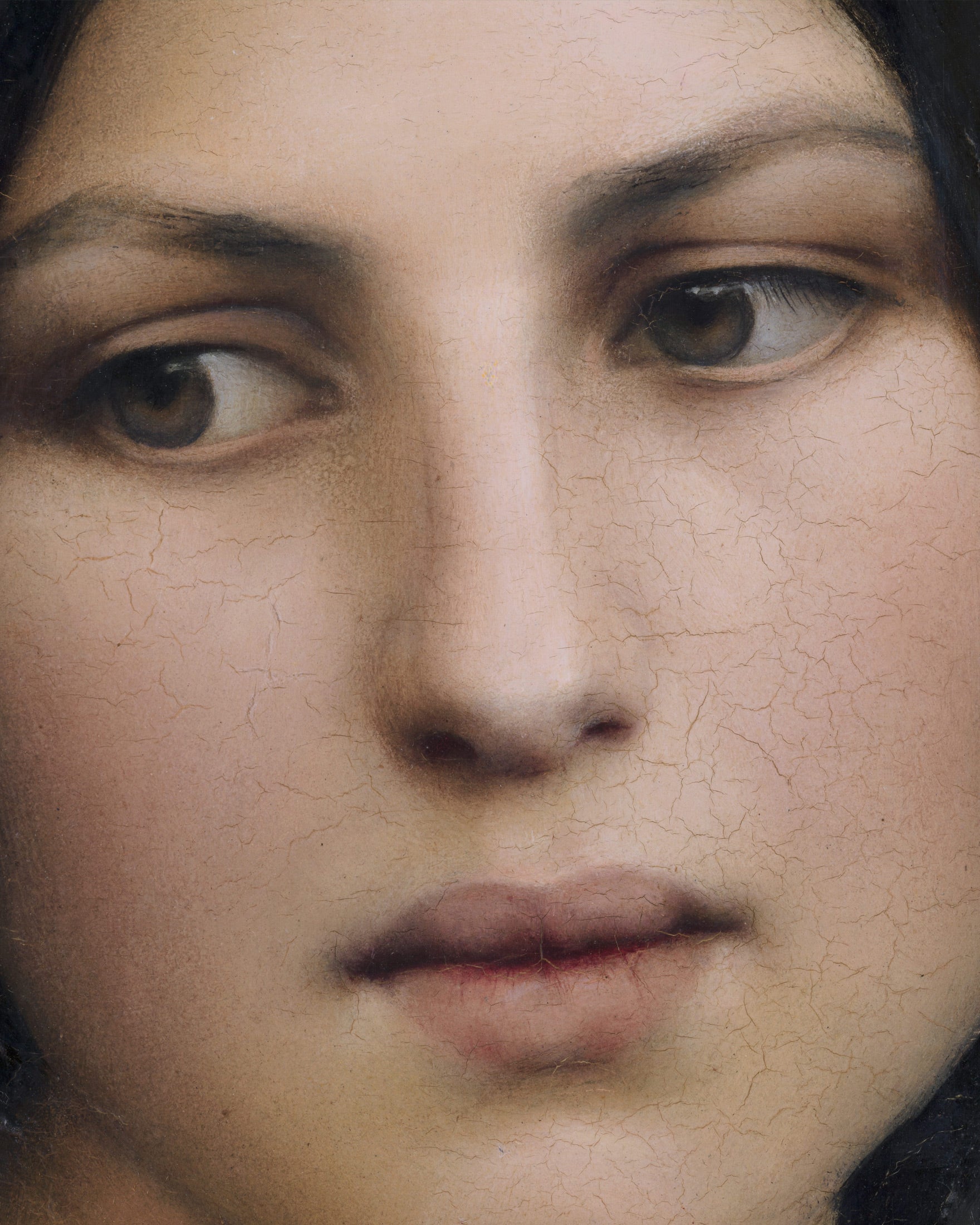 Louis Janmot "Fleur des Champs" Ansiktsdetalj - Kvadratiskt Format Affischer