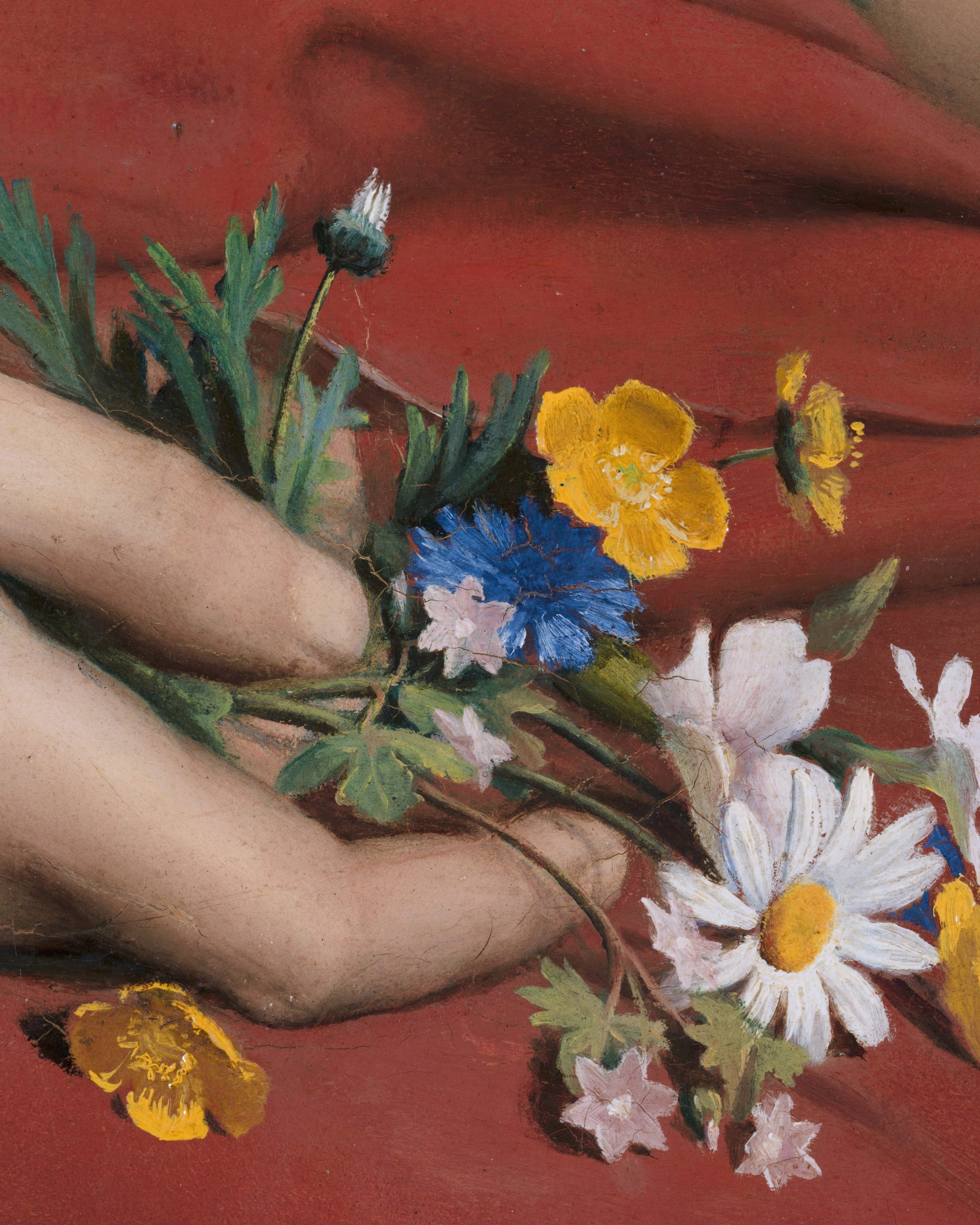 Louis Janmot "Fleur des Champs" Hands Detail - Bukett av vilda blommor affischer