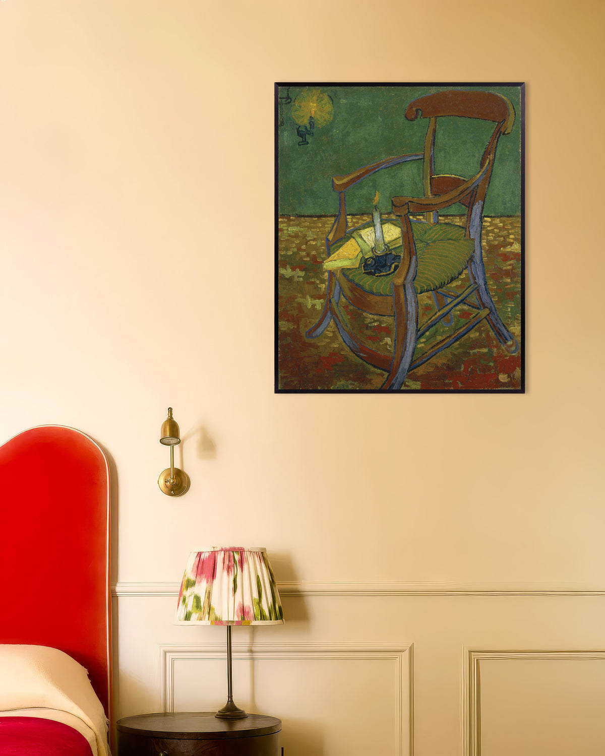 Poster med Gauguins stol (1888) av Vincent van Gogh, med metallram
