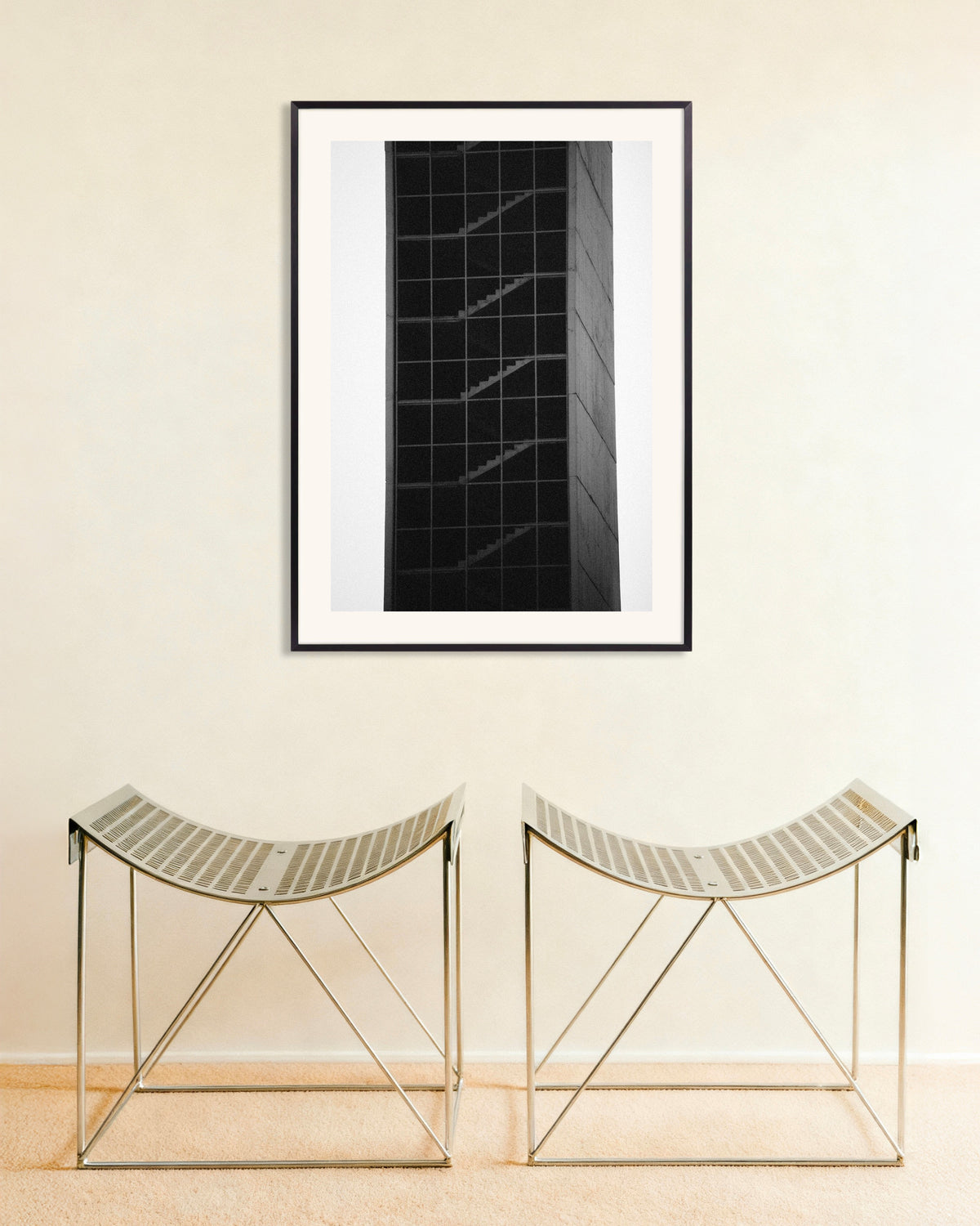 Poster ”Glastrappetorn”, med metallram