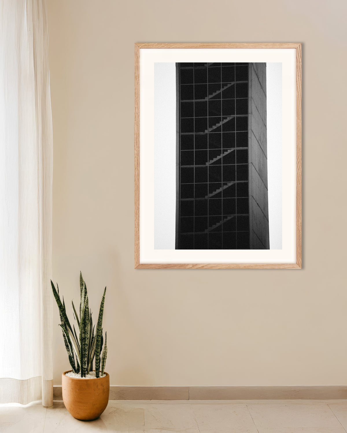 Poster ”Glastrappetorn”, med ram i naturträ
