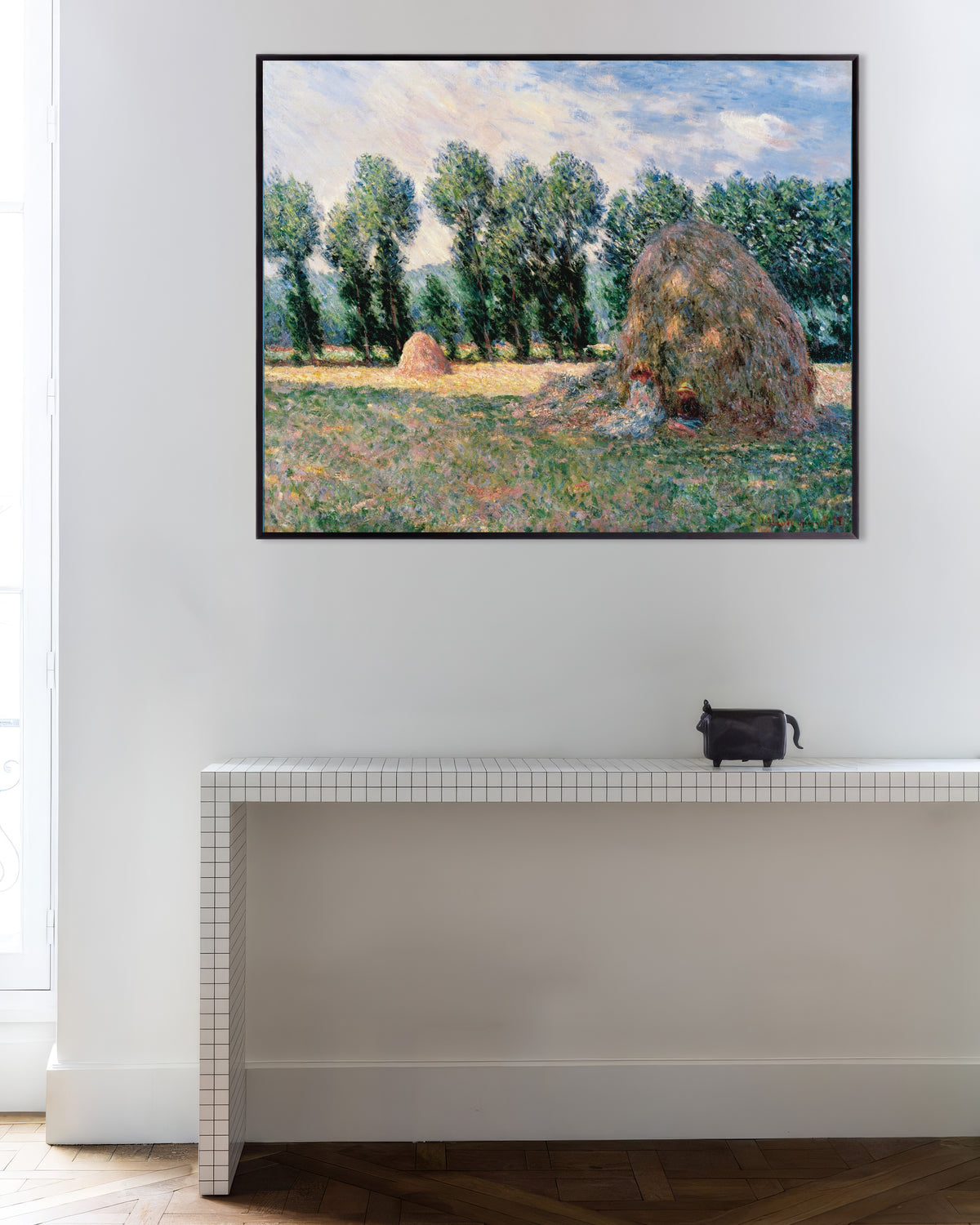 Poster Höstackar (1885) av Claude Monet med metallram