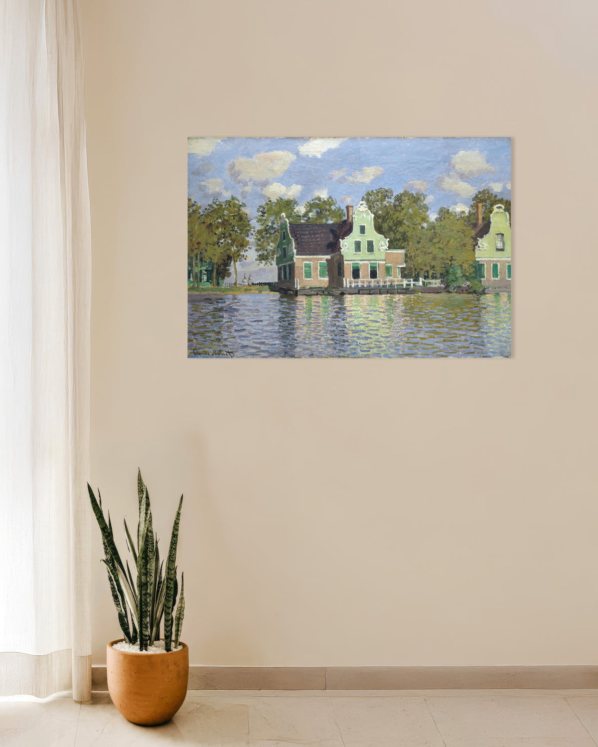 Poster Hus vid Zaans strand (1871) av Claude Monet