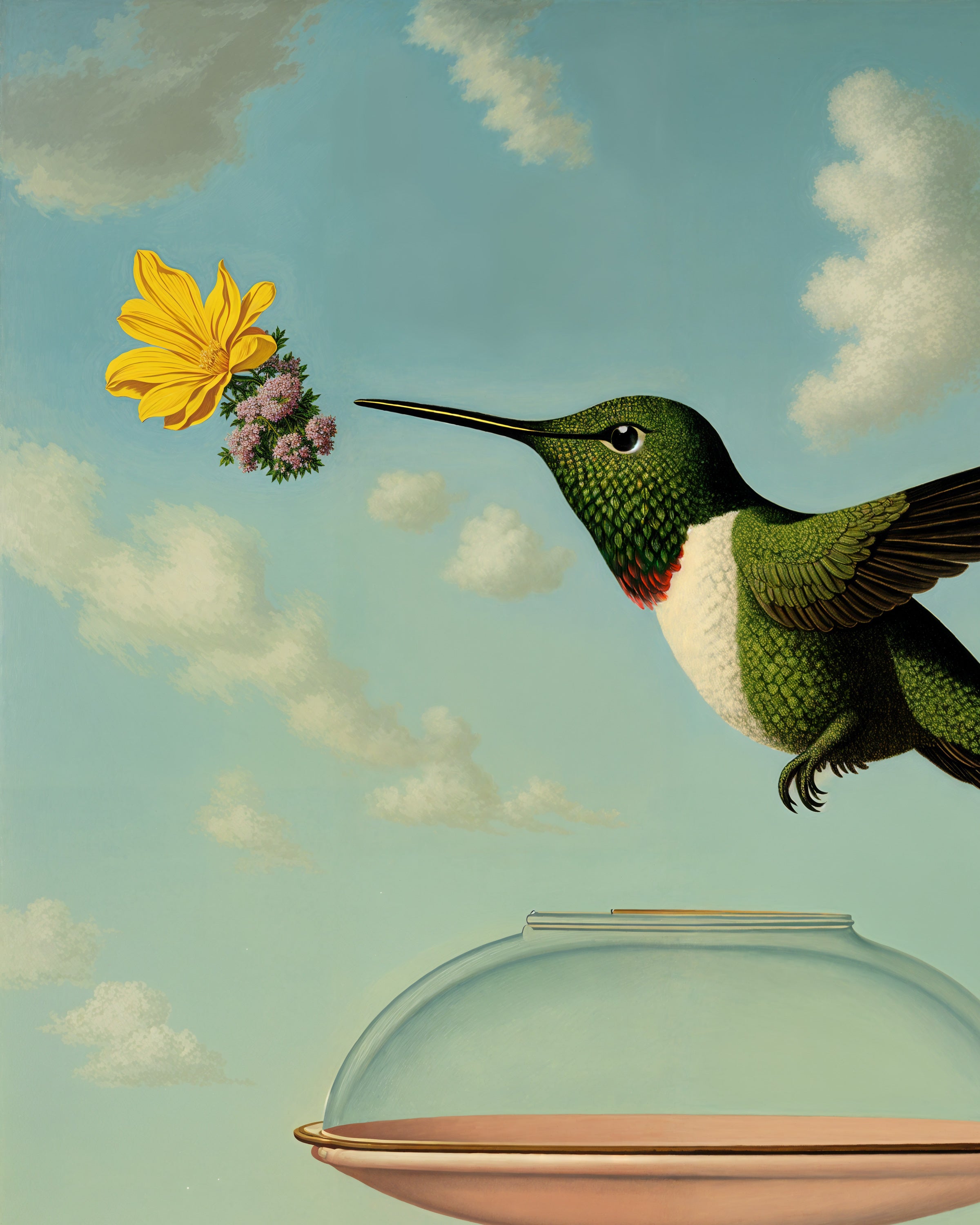 Hummingbird artwork detail