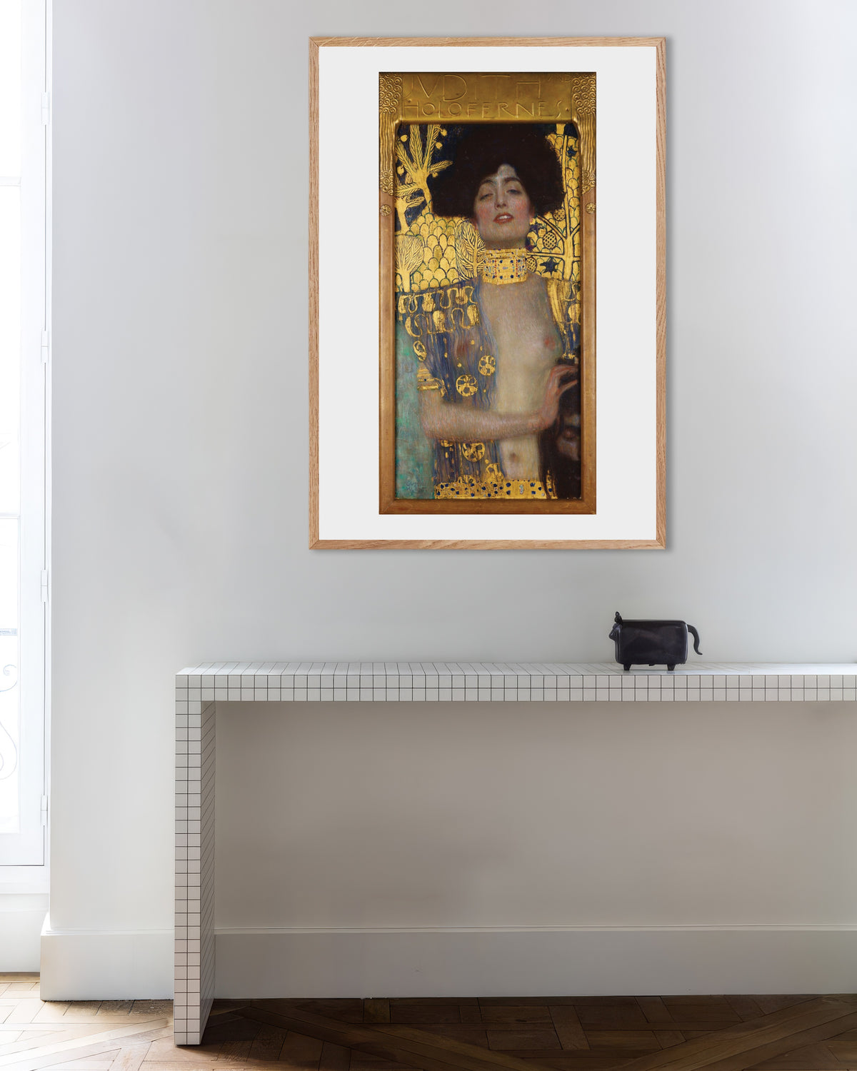 Poster Judith I (1901) av Gustav Klimt med ram i naturträ