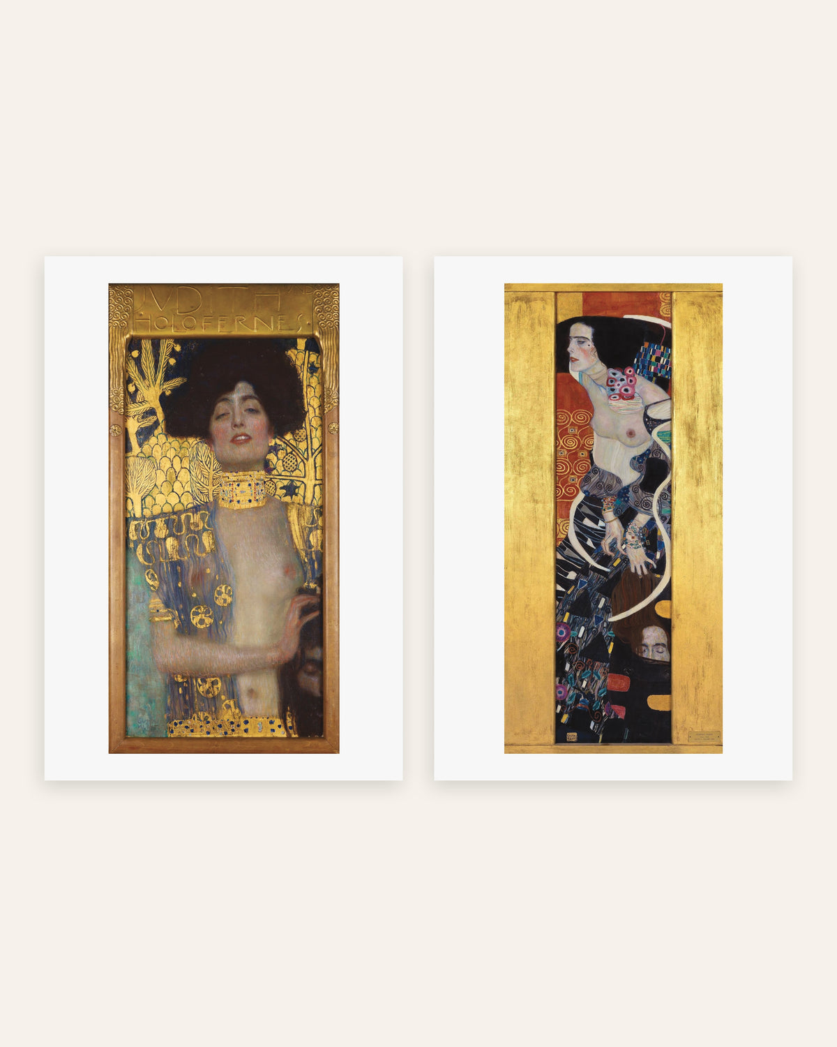 Klimt-posters, set med 2: Judith I och Judith II, utan ram