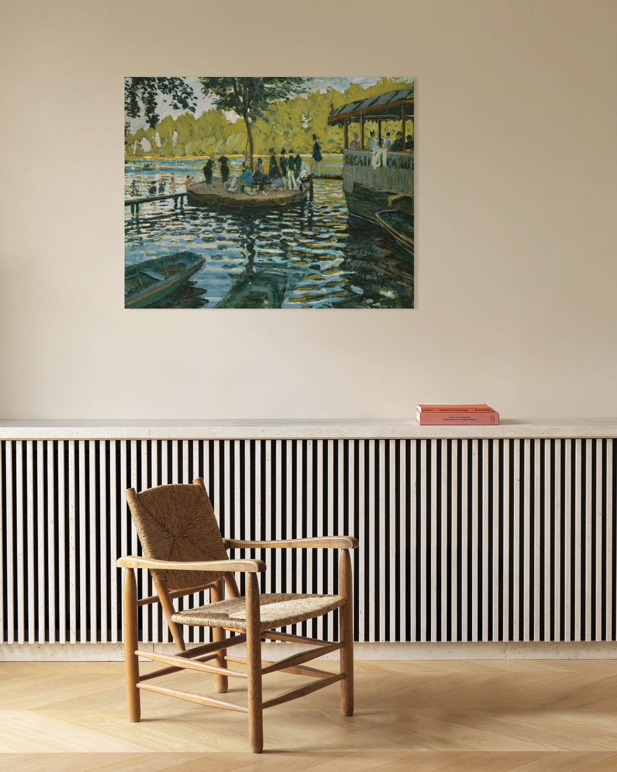 Poster La Grenouillère (1869) av Claude Monet