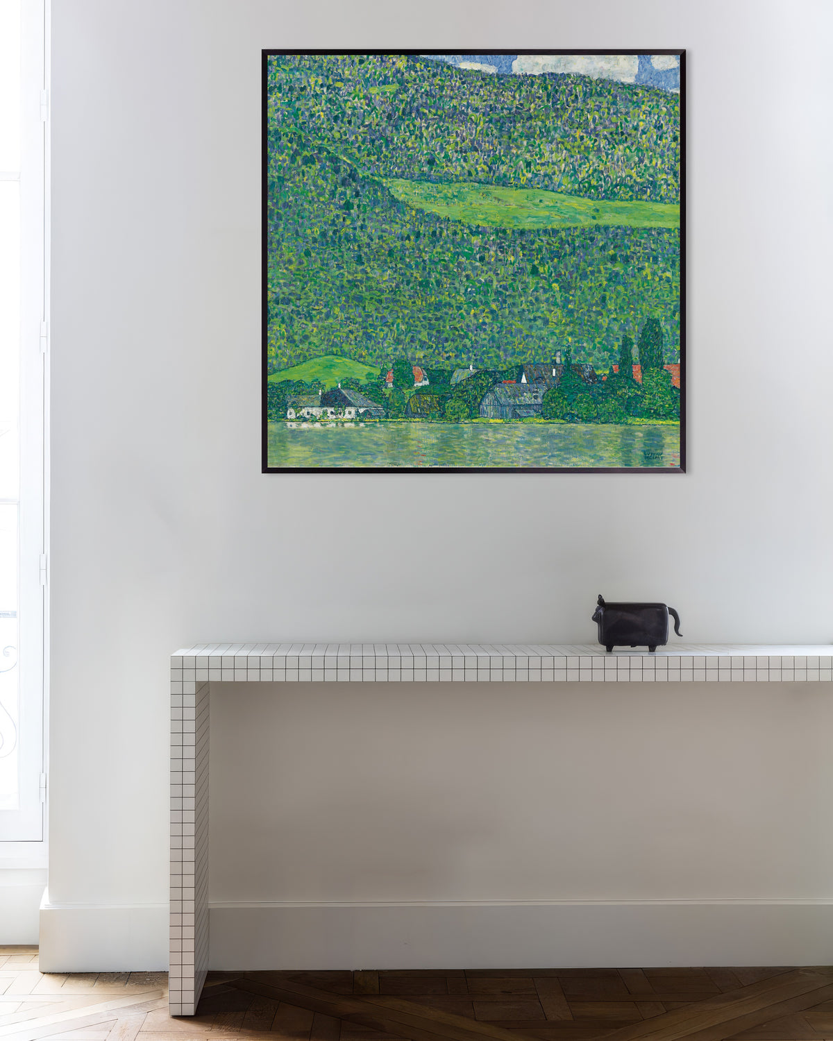 Poster av Litzlberg vid Attersee (1914–1915) av Gustav Klimt, med metallram
