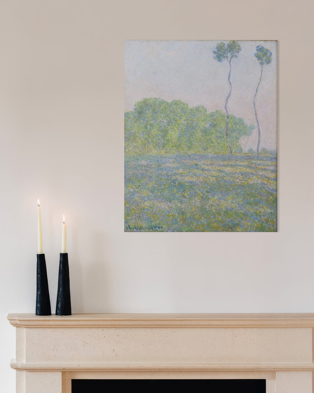 Poster Äng vid Giverny (1894) av Claude Monet
