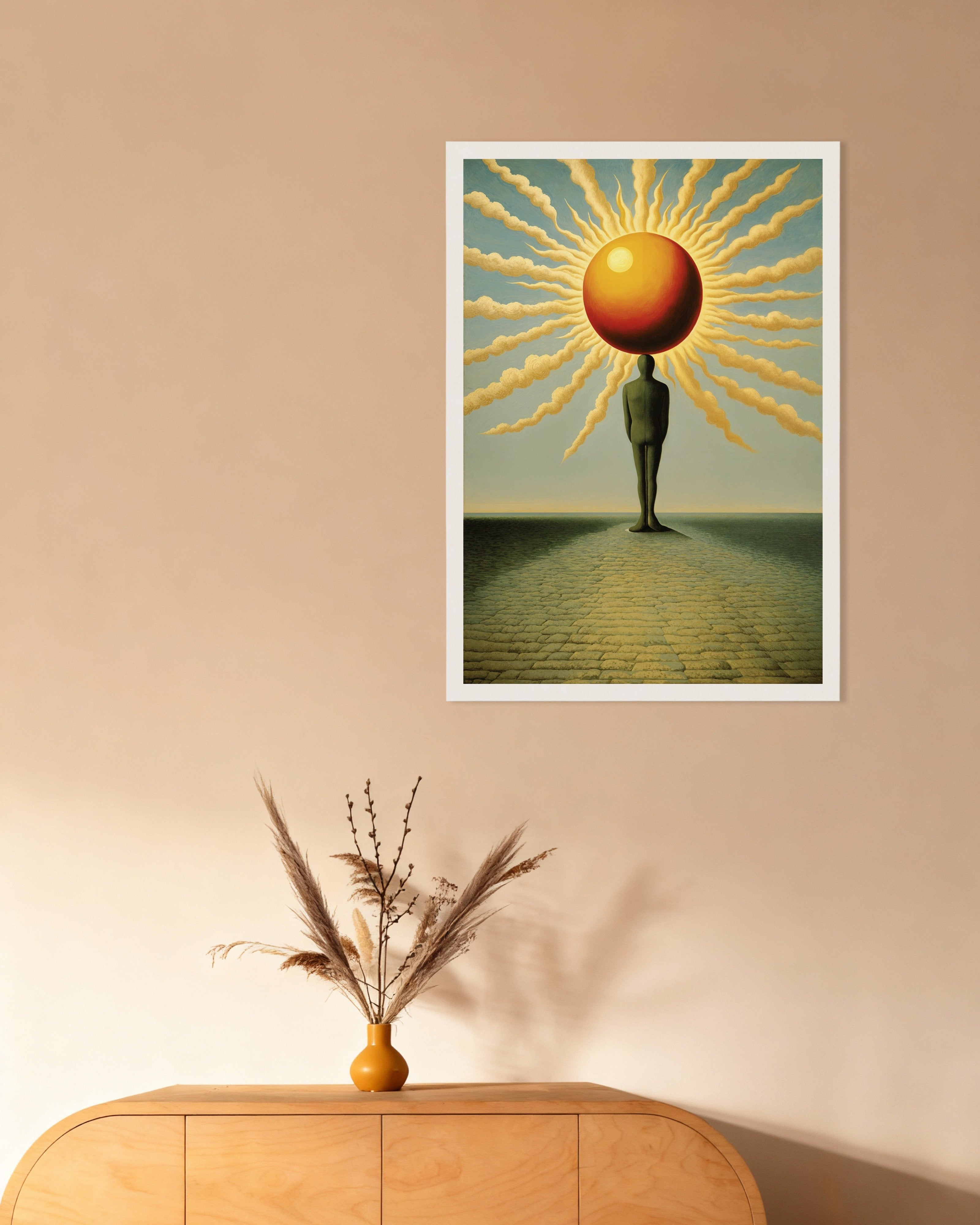 Poster of Men of Light - Surreal Sun & Silhouette