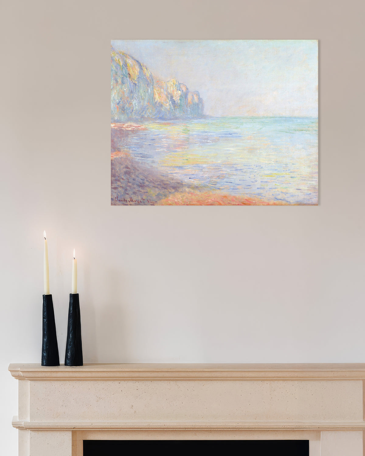 Poster Disig morgon vid Pourville (1882) av Claude Monet