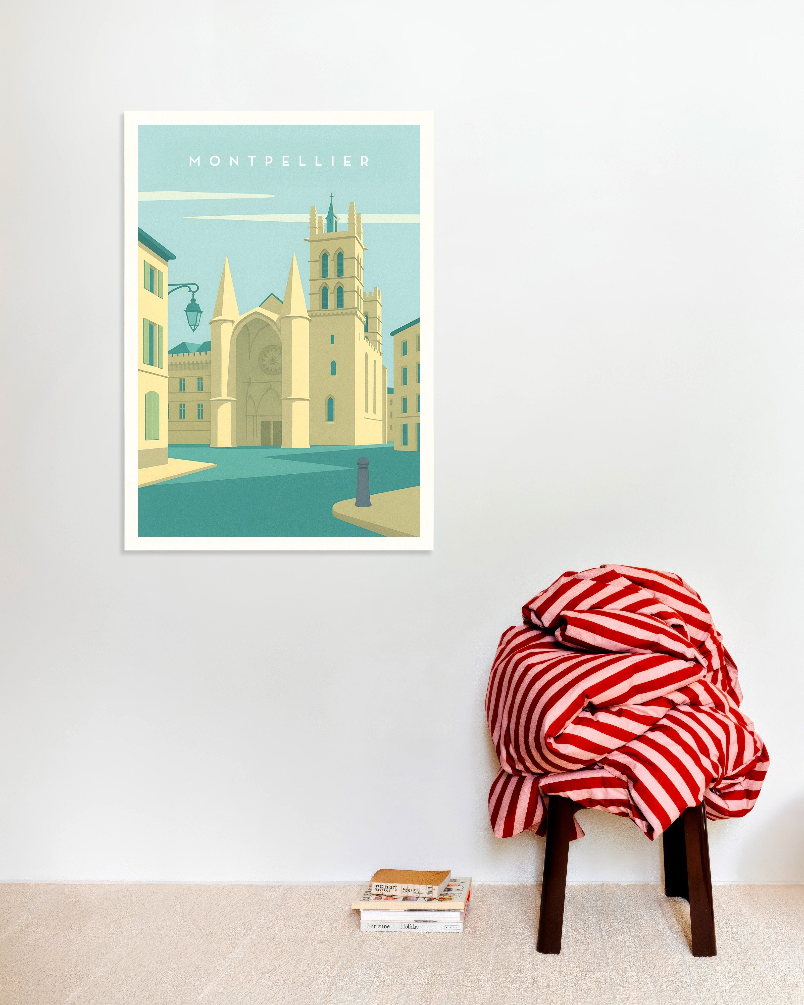 Poster of Montpellier Cathedral Wall Art Print