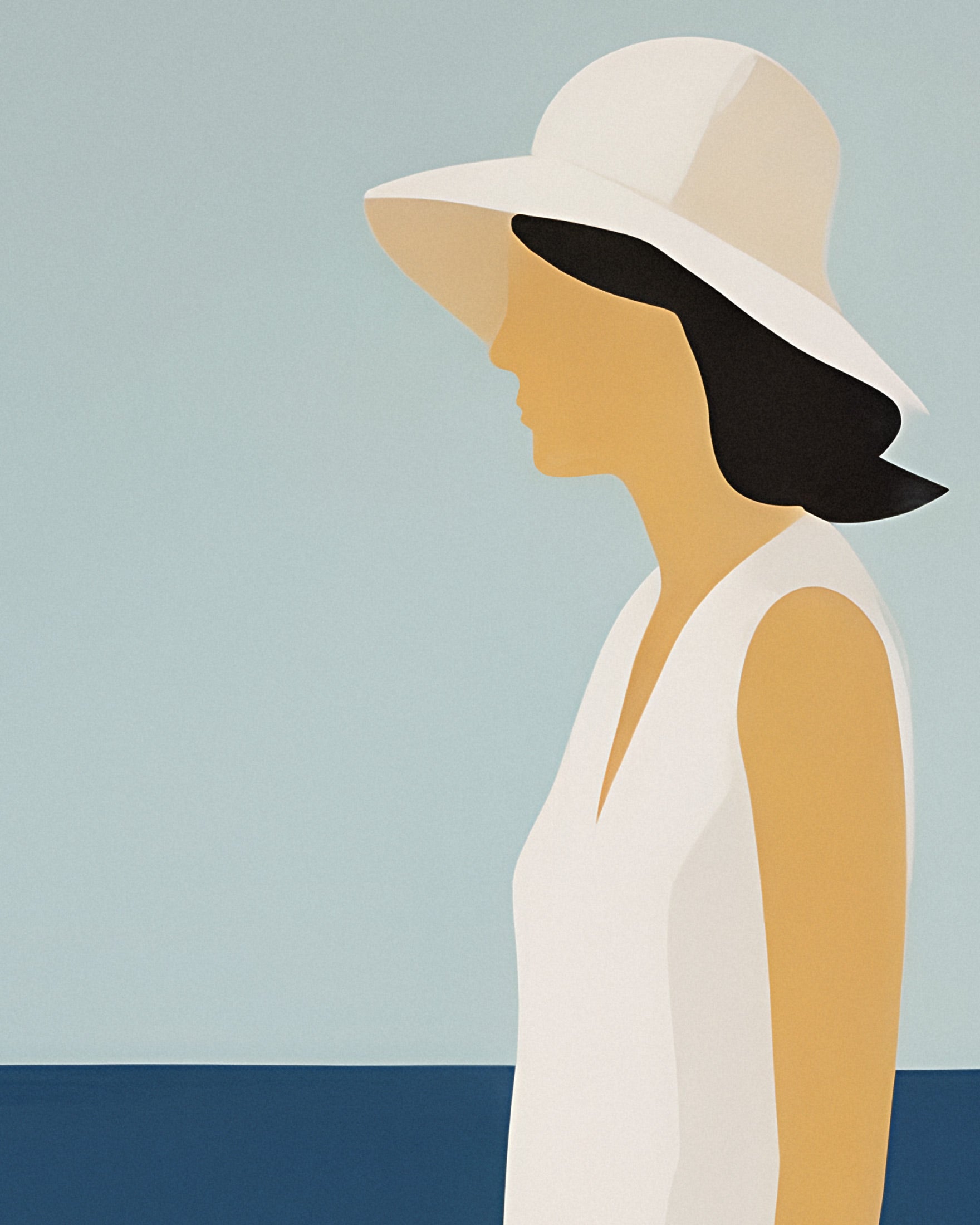 Octavia Beach Portrait - Elegant kustaffisch