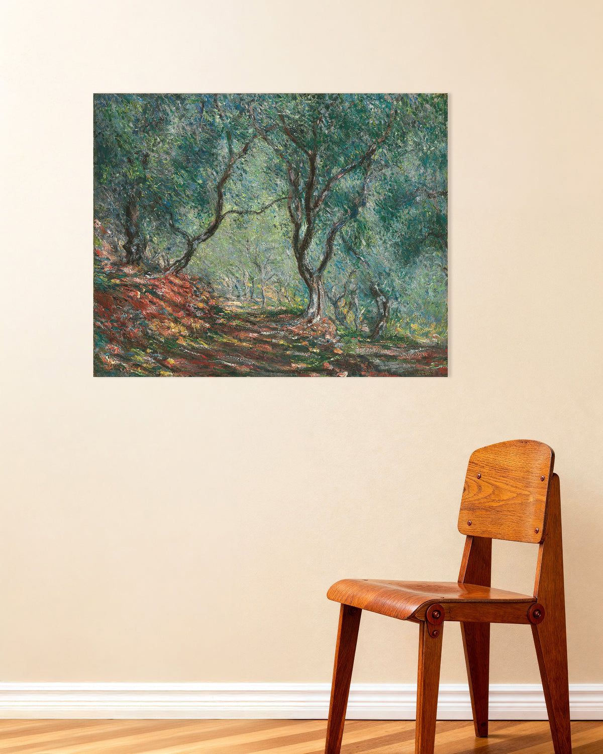 Poster Olivlund i Morenos trädgård (1884) av Claude Monet
