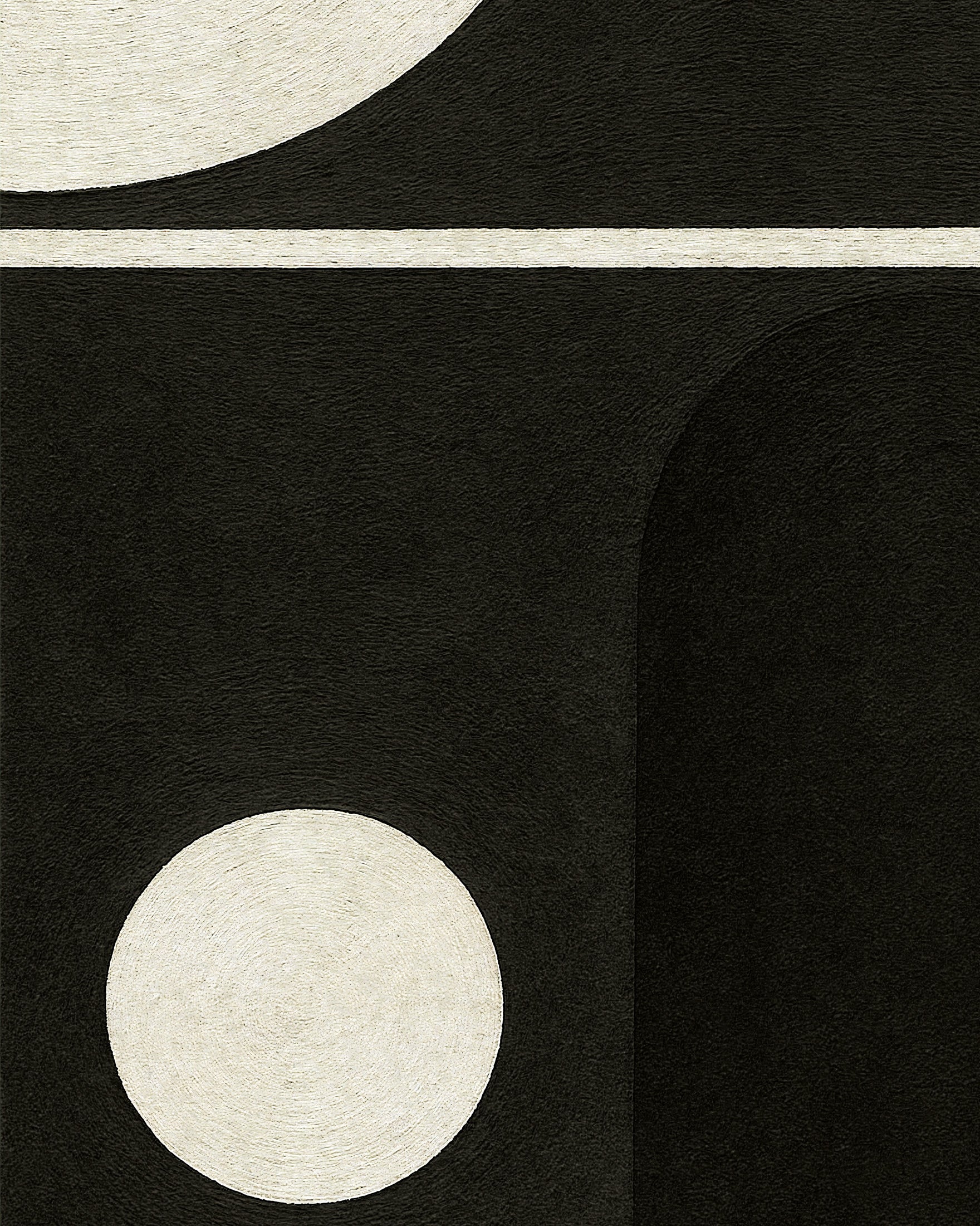 Svarta och vita former – minimalistisk geometrisk poster