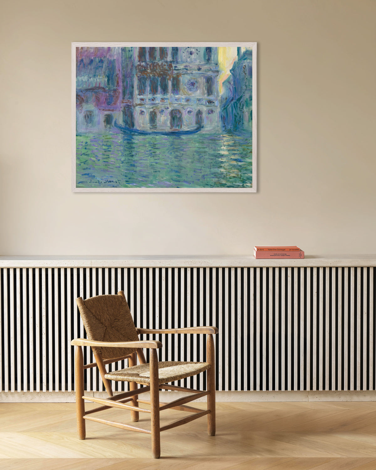 Poster Palazzo Dario (1908) av Claude Monet med vit träram