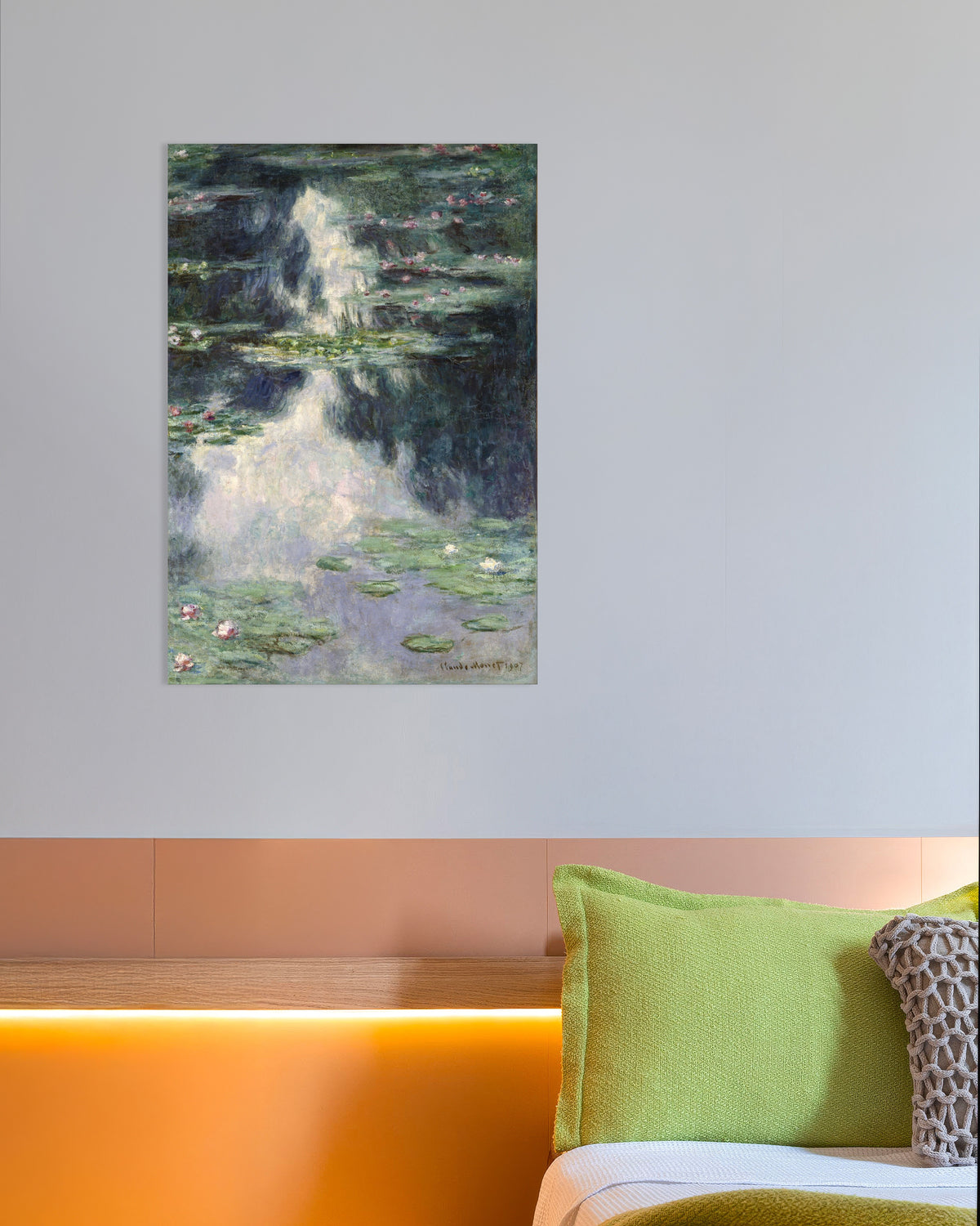 Poster Damm med näckrosor (1907) av Claude Monet