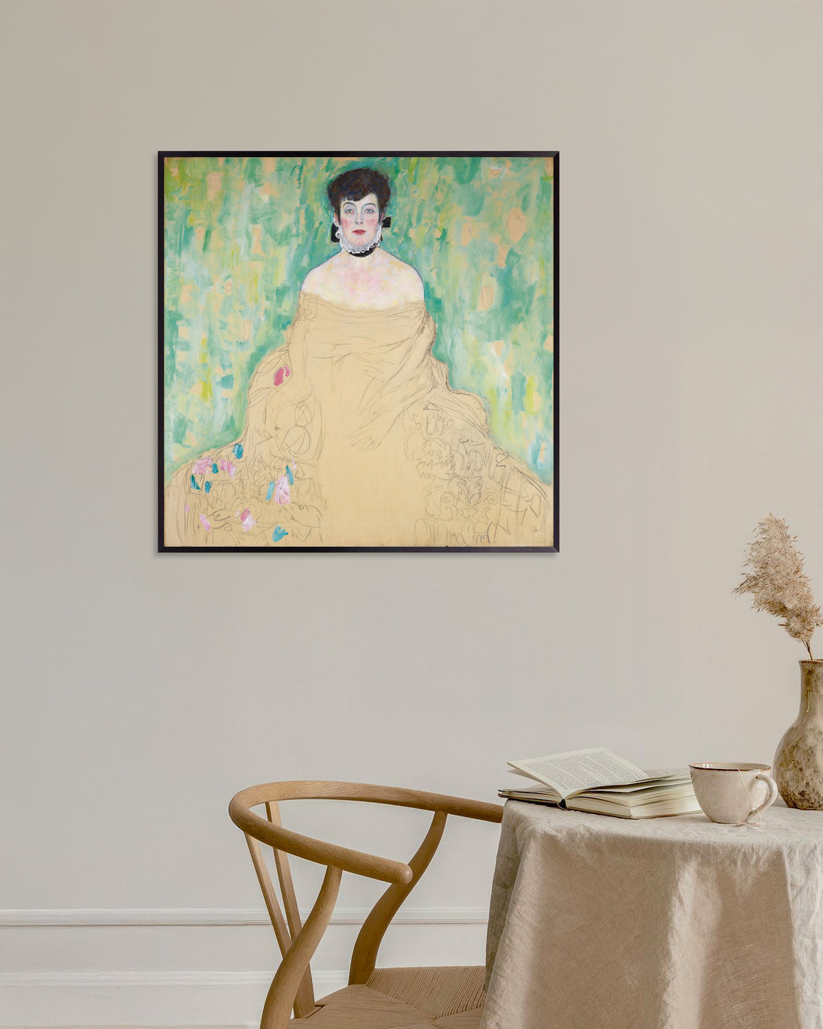 Poster Porträtt av Amalie Zuckerkandl (1917) av Gustav Klimt med metallram