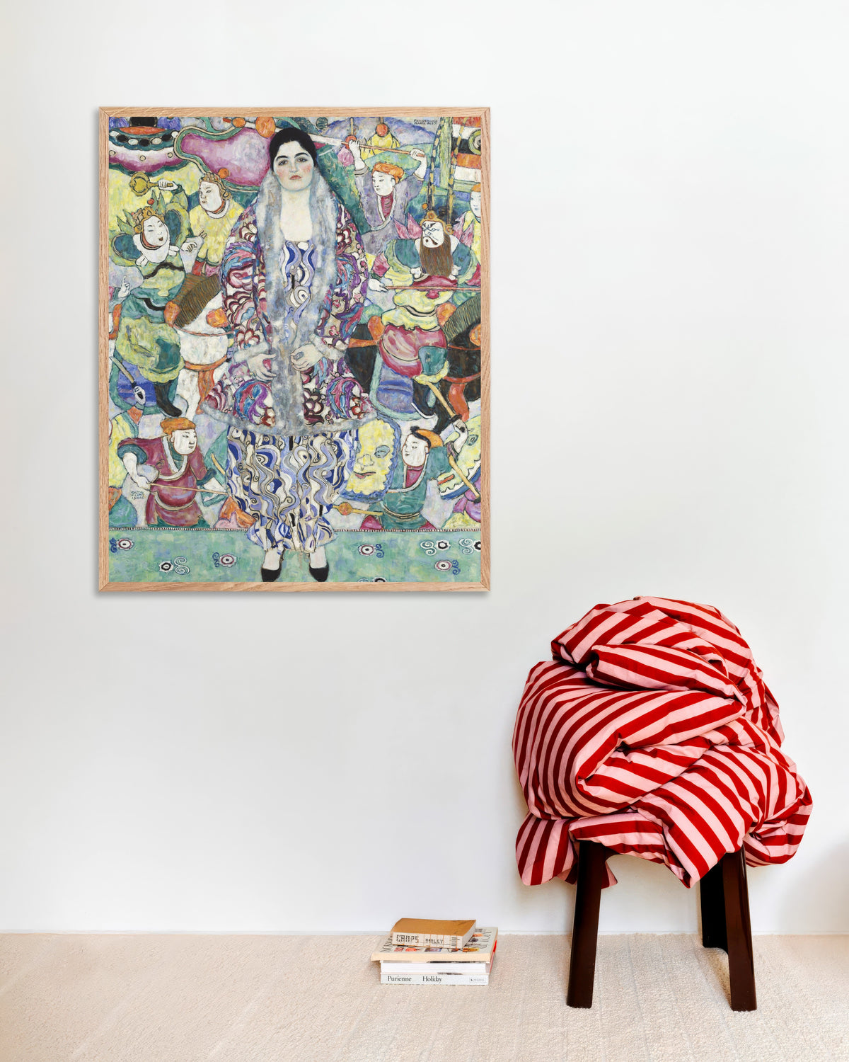 Poster med Porträtt av Friederike Maria Beer (1916) av Gustav Klimt, med ram i naturträ