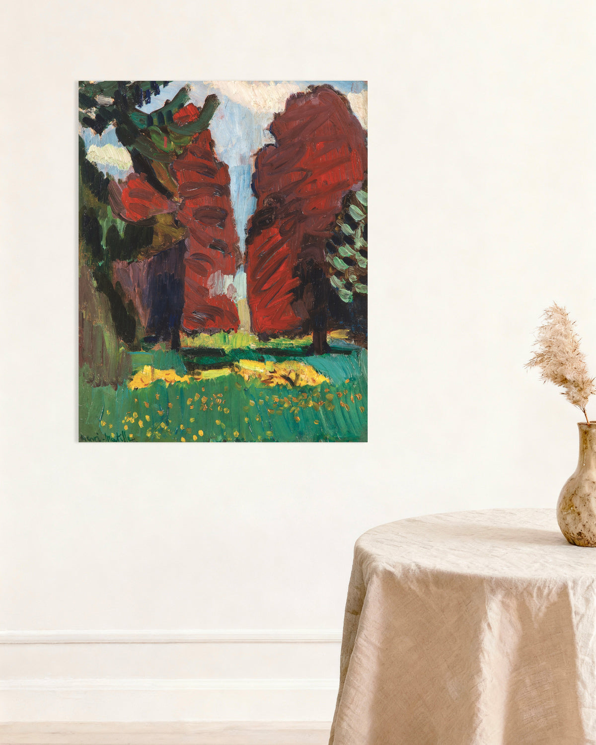 Poster med Purpurfärgade bokar (1901) av Henri Matisse