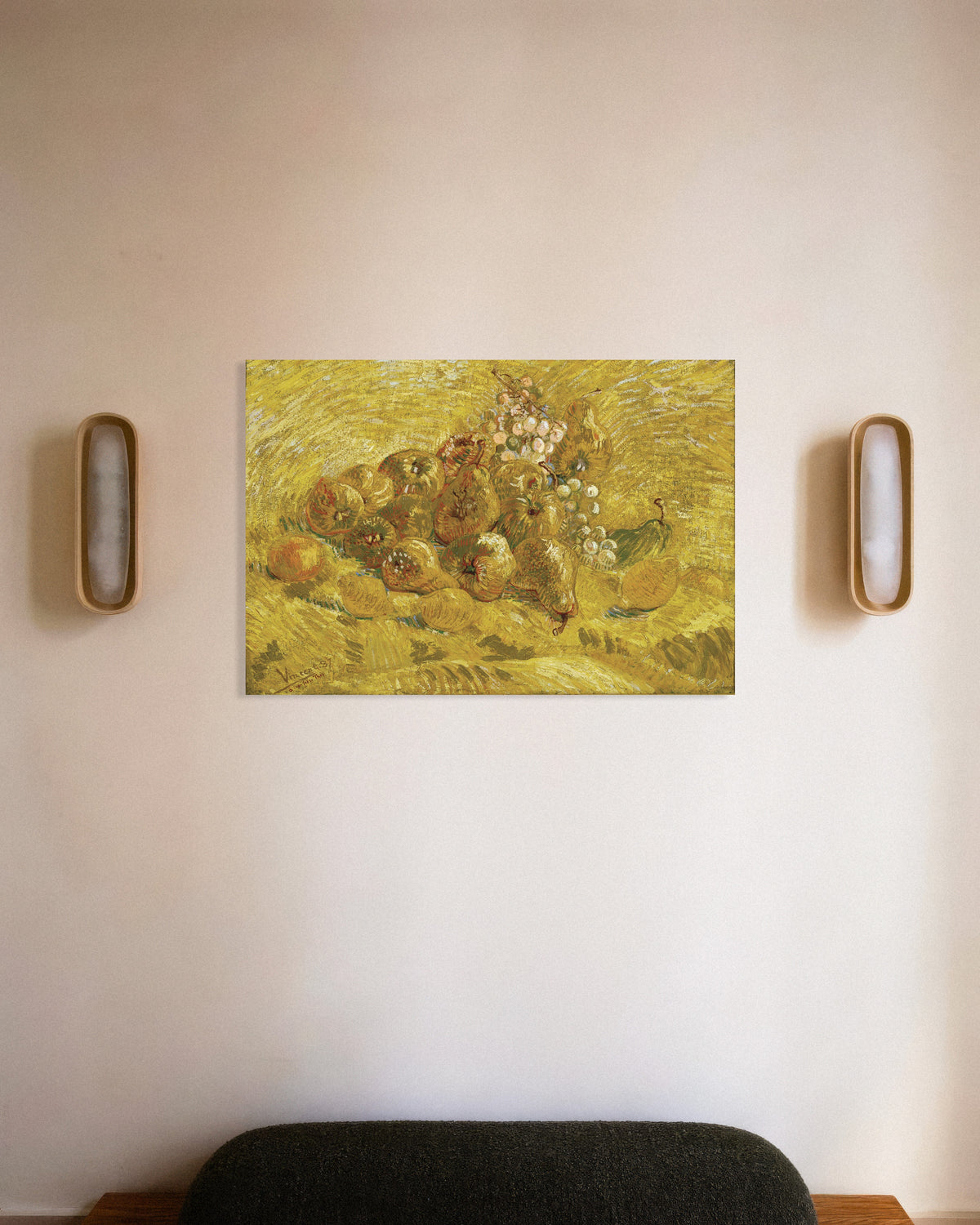 Poster med Kvitten, citroner, päron och vindruvor (1887) av Vincent van Gogh